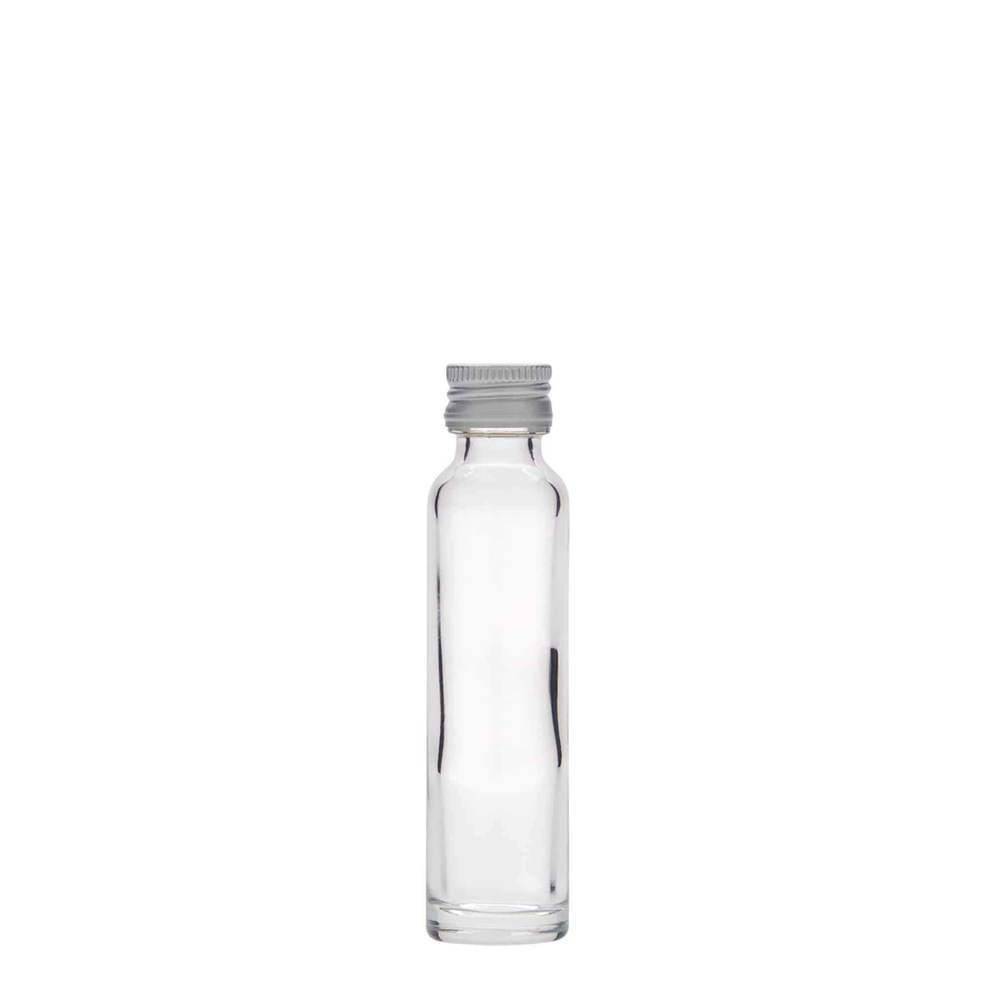 20 ml buteliukas su kamščiu, stiklas, burnos dalis: PP 18