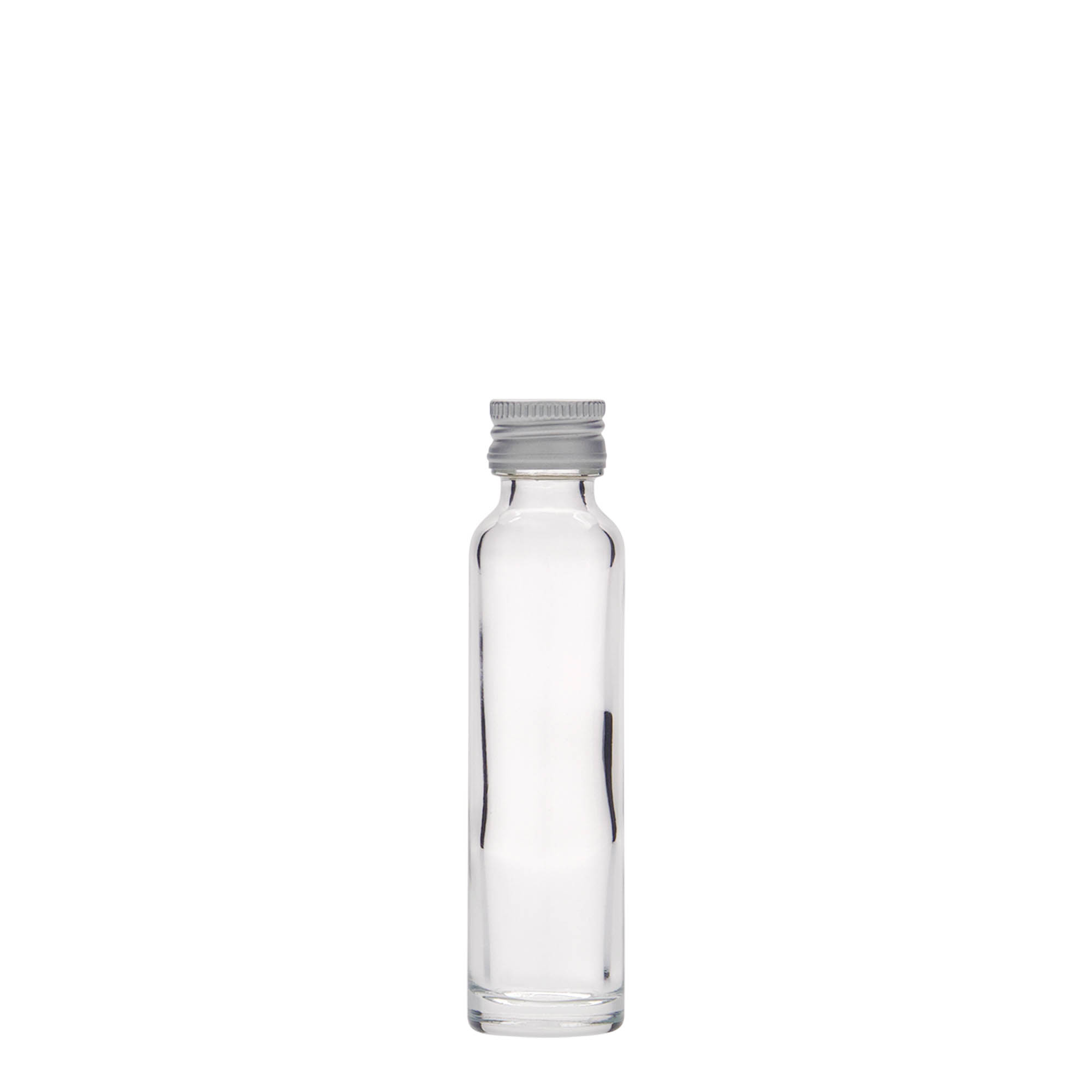 20 ml buteliukas su kamščiu, stiklas, burnos dalis: PP 18 20 ml buteliukas su kamščiu, stiklas, burnos dalis: PP 18