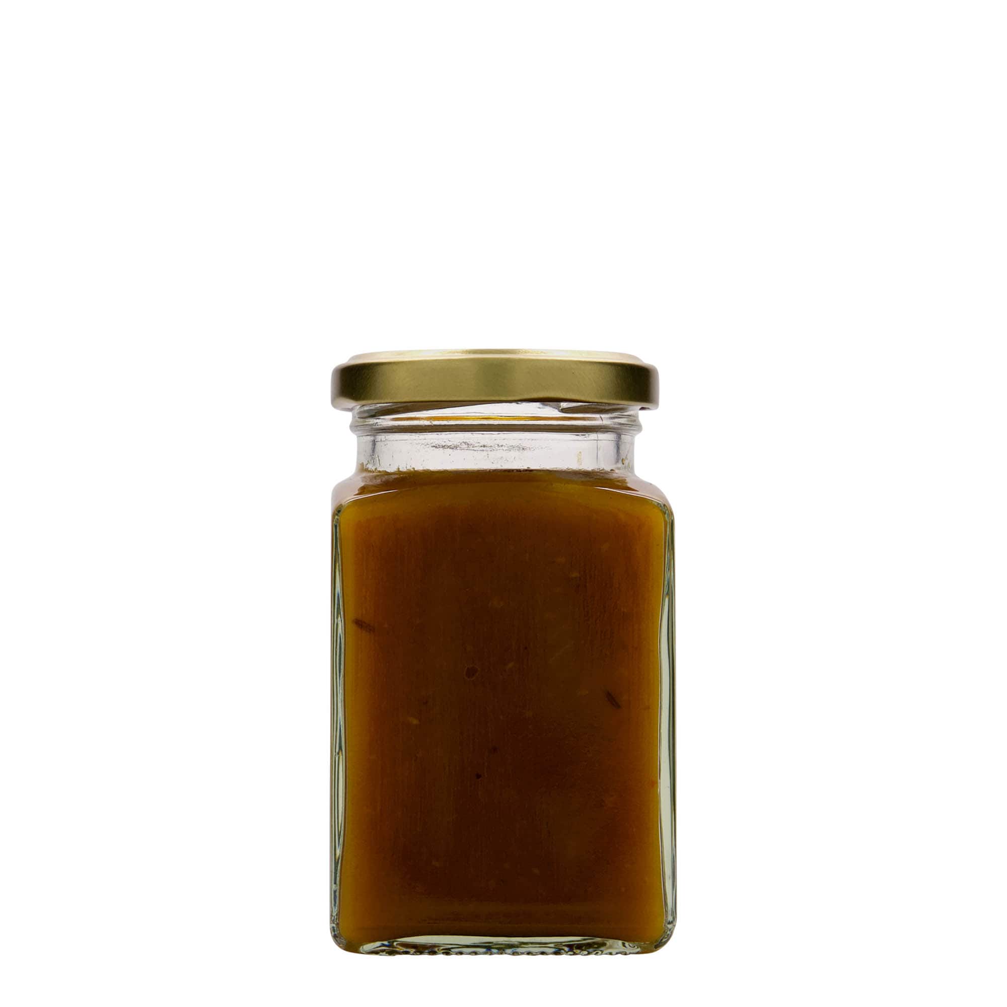 260 ml keturkampis stiklas, anga: sukamas dangtelis (TO 58)