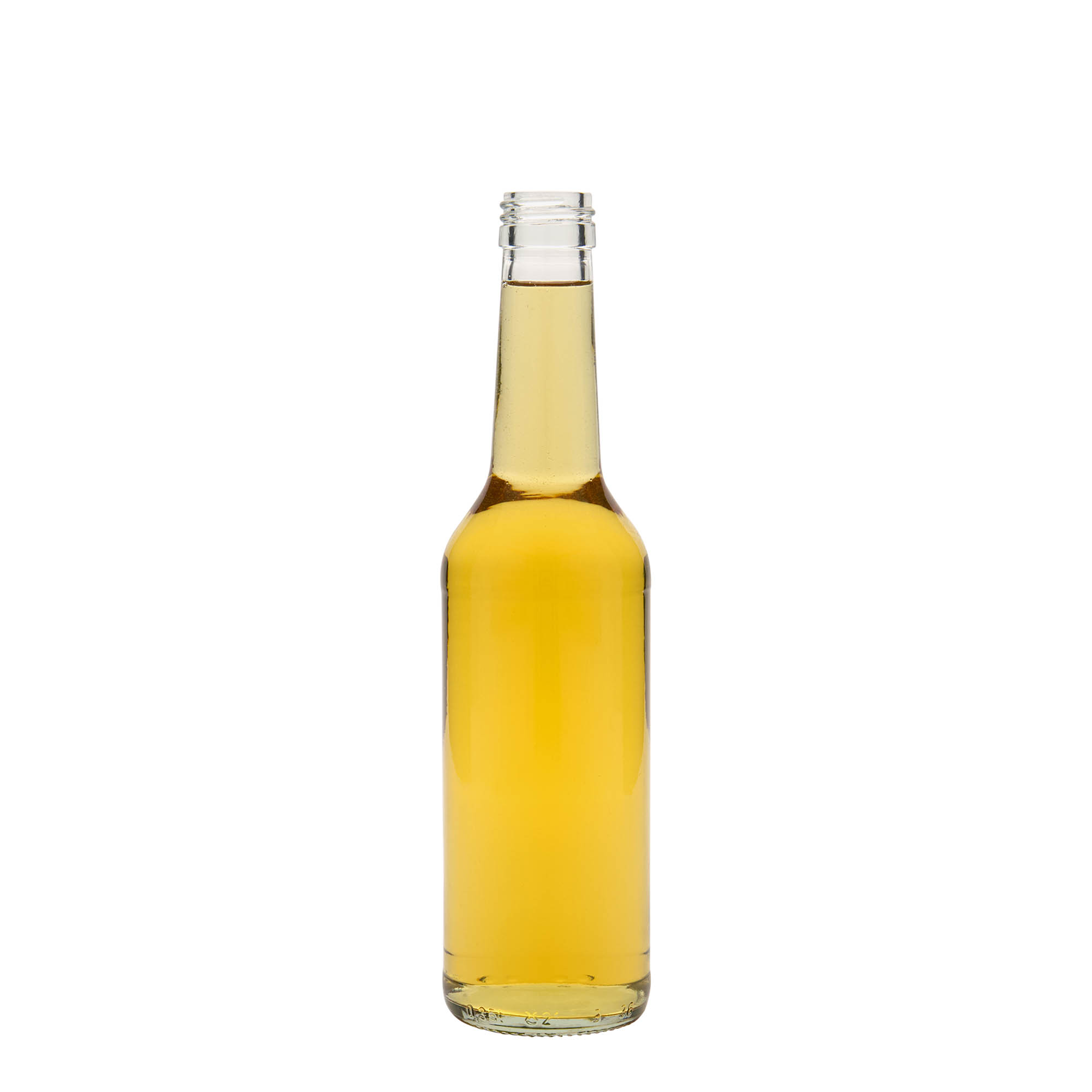350 ml stiklinis butelis su tiesiu kakleliu, anga: PP 28 350 ml stiklinis butelis su tiesiu kakleliu, anga: PP 28