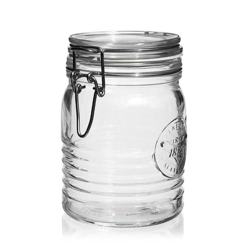 750 ml vielinio užsegimo stiklainis „Officina 1825“, anga: vielinio užsegimo uždarymas