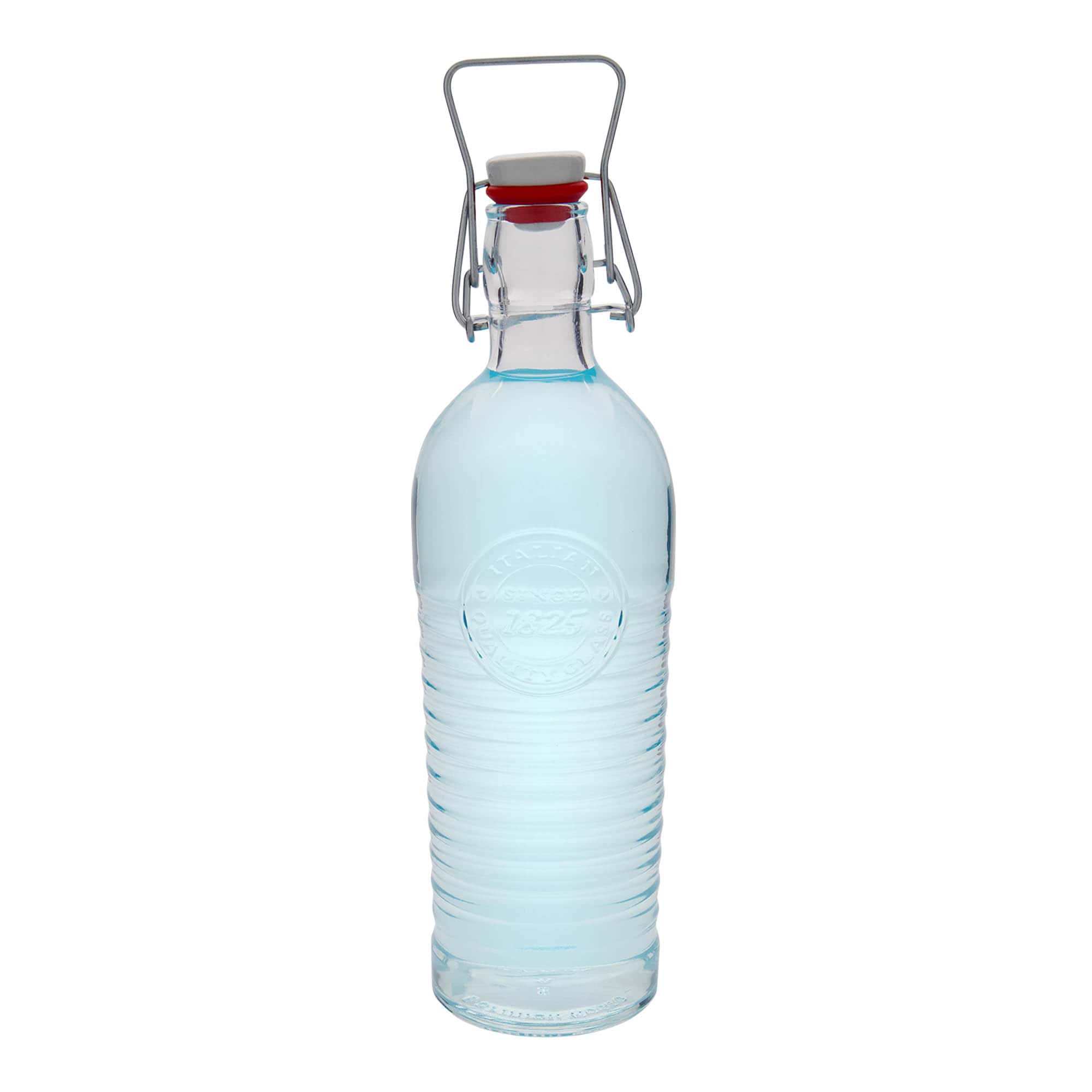 1.200 ml stiklinis butelis „Officina 1825“, anga: spaustukas su užraktu