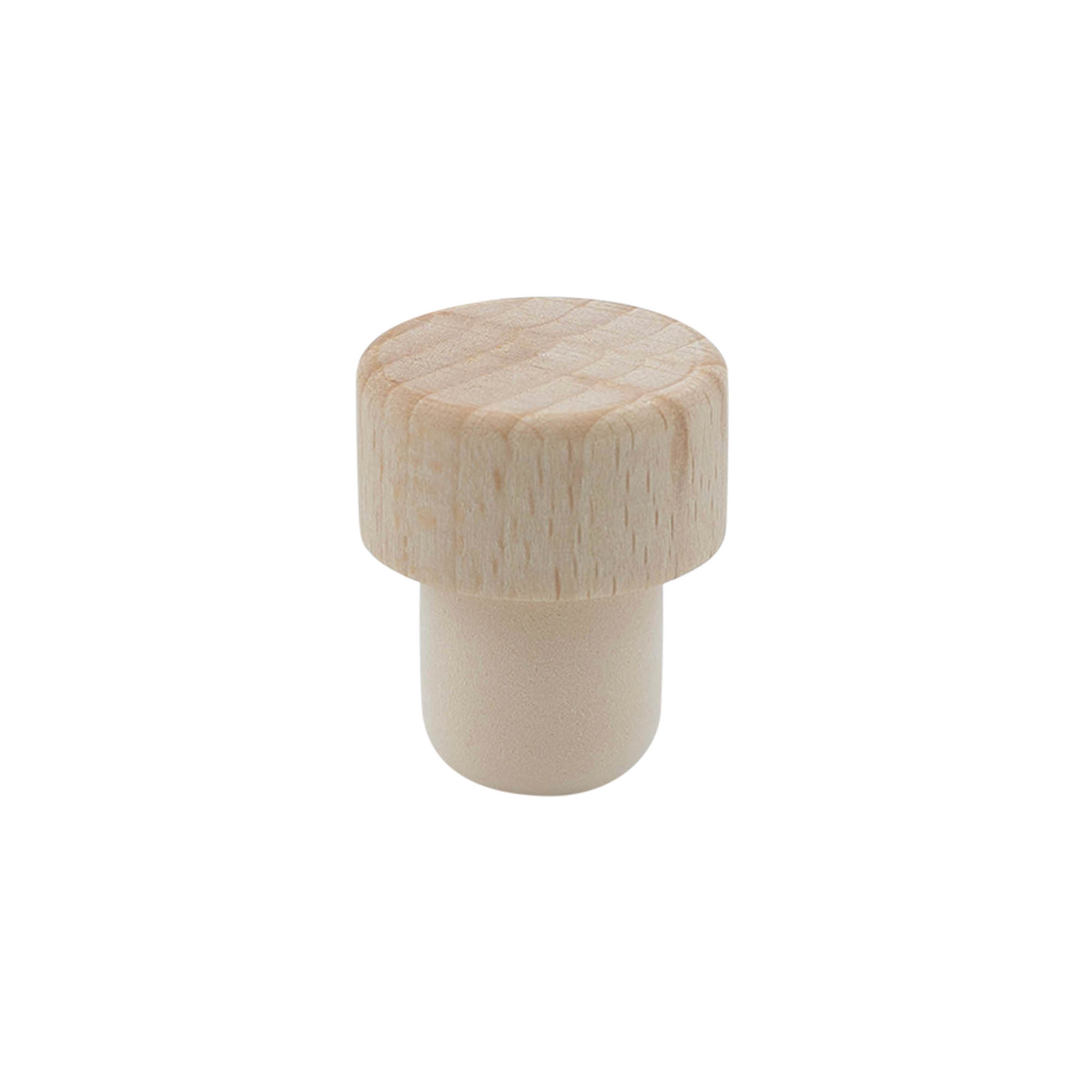 Rankenėlės kamštis 19 mm, medis/plastikas, burnai: kamštis Rankenėlės kamštis 19 mm, medis/plastikas, burnai: kamštis