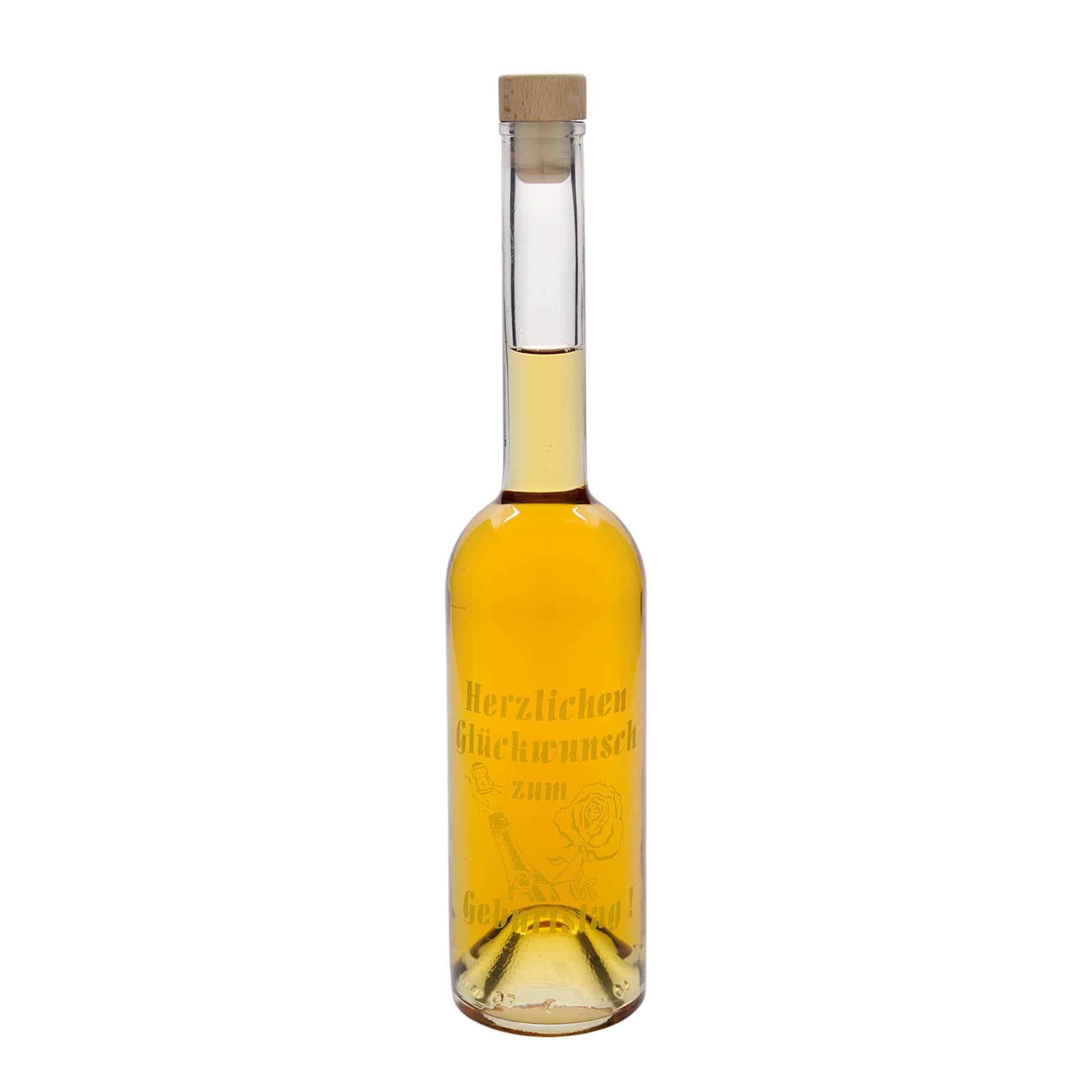 500 ml stiklinis butelis „Opera“, motyvas: obuolys, anga: kamštis
