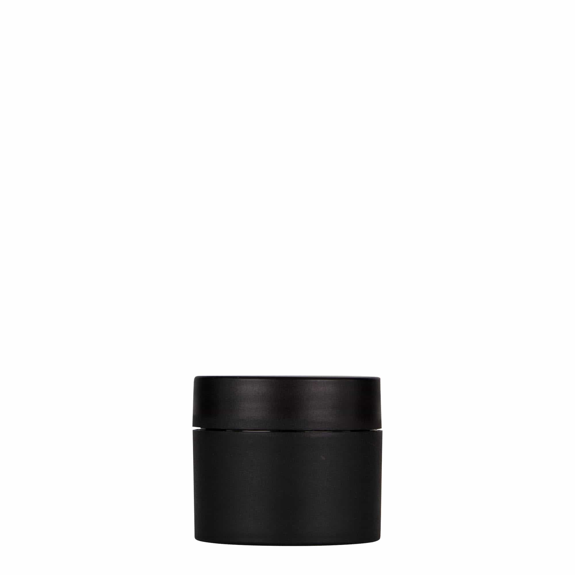 30 ml plastikinė dėžutė „Antonella“, PP, juoda, anga: sraigtinis uždarymas