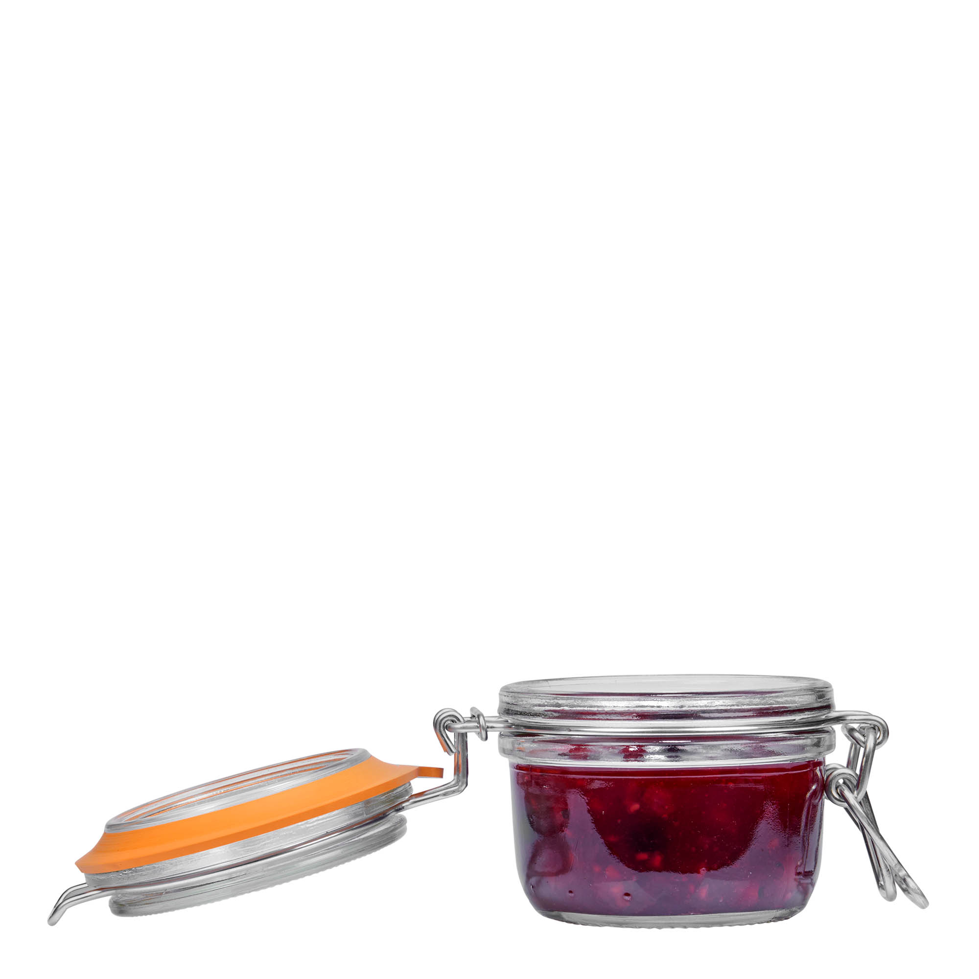 125 ml vielinio užsegimo stiklainis „Le Parfait Super Terrine“, anga: vielinio užsegimo dangtis