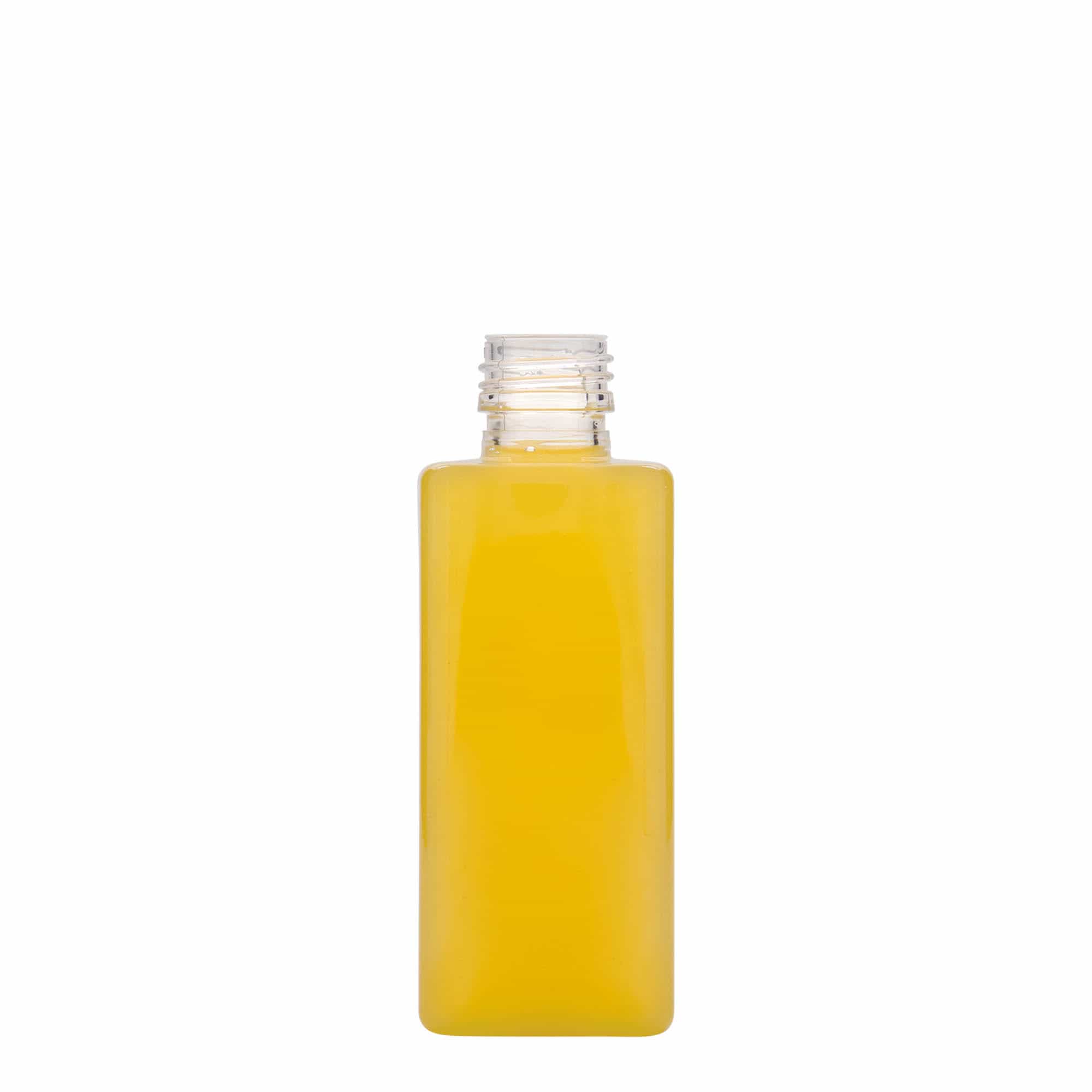 250 ml PET butelis „Karl“, kvadratinis, plastikas, kaklelis: PP 28