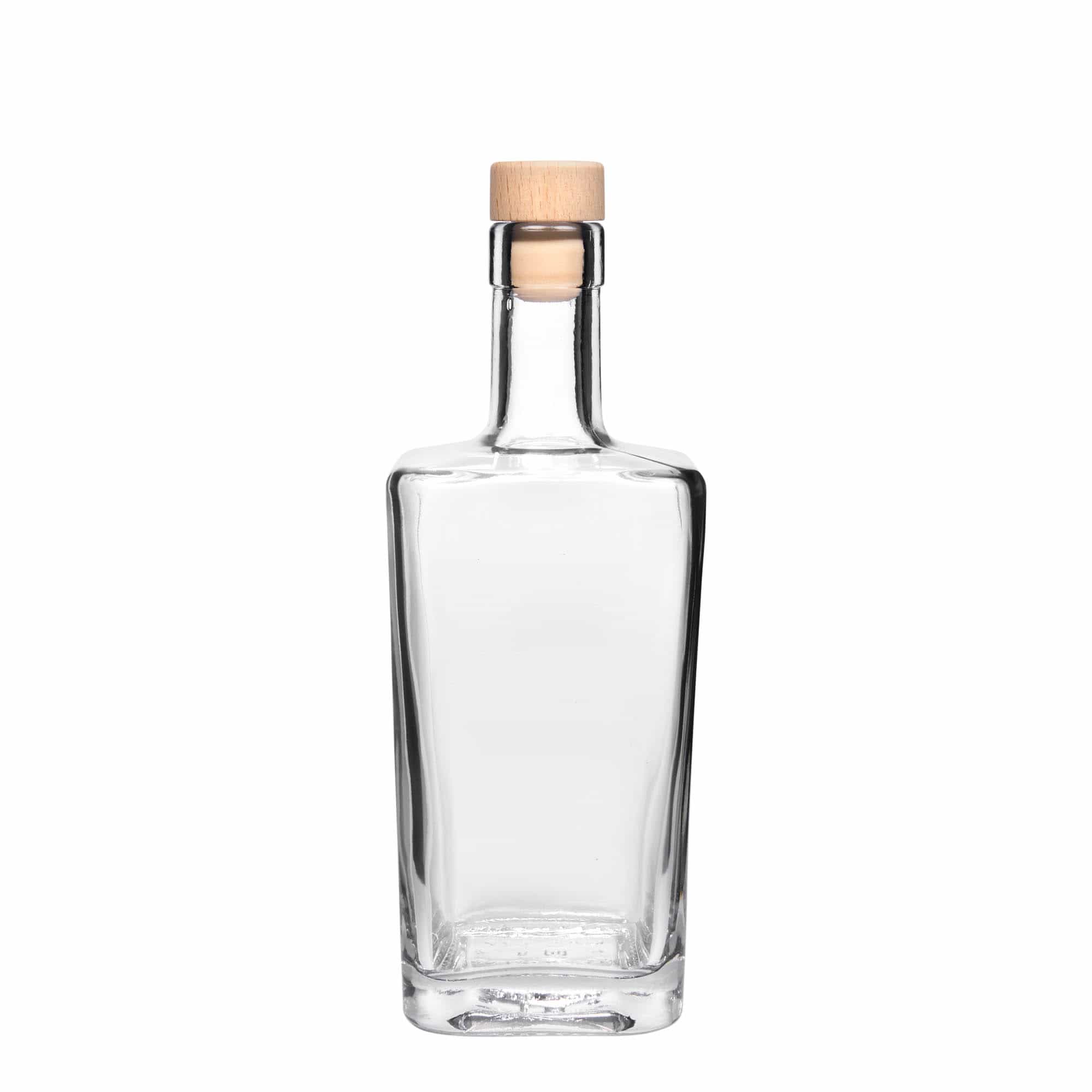 500 ml stiklinis butelis „Noel“, kvadratinis, anga: kamštis