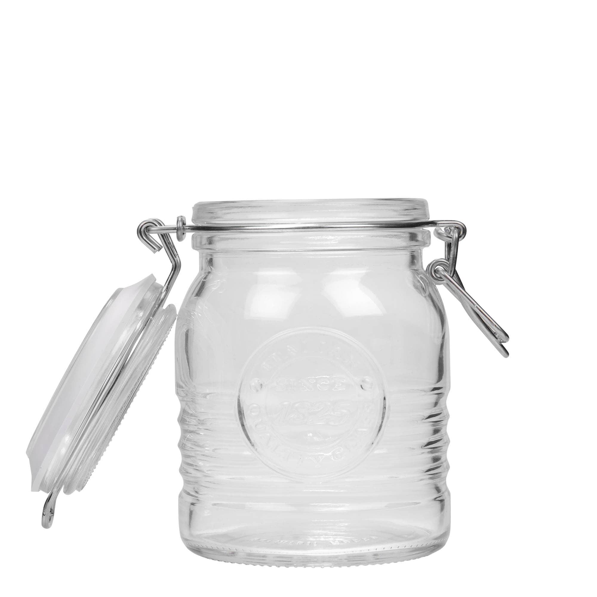500 ml vielinio užsegimo stiklainis „Officina 1825“, anga: vielinio užsegimo uždarymas 500 ml vielinio užsegimo stiklainis „Officina 1825“, anga: vielinio užsegimo uždarymas