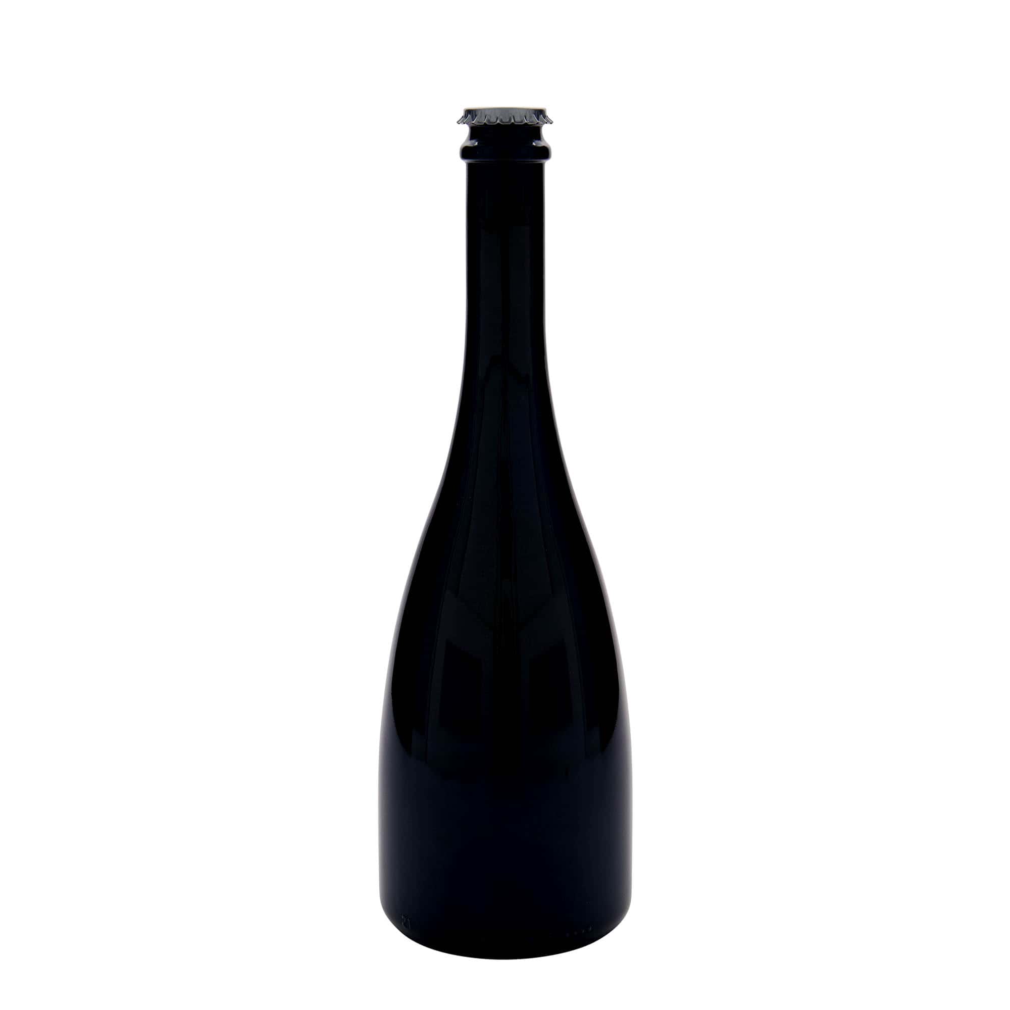 750 ml alaus / putojančio vyno butelis „Tosca“, stiklas, antikinė žalia, kamštis: kronkorken