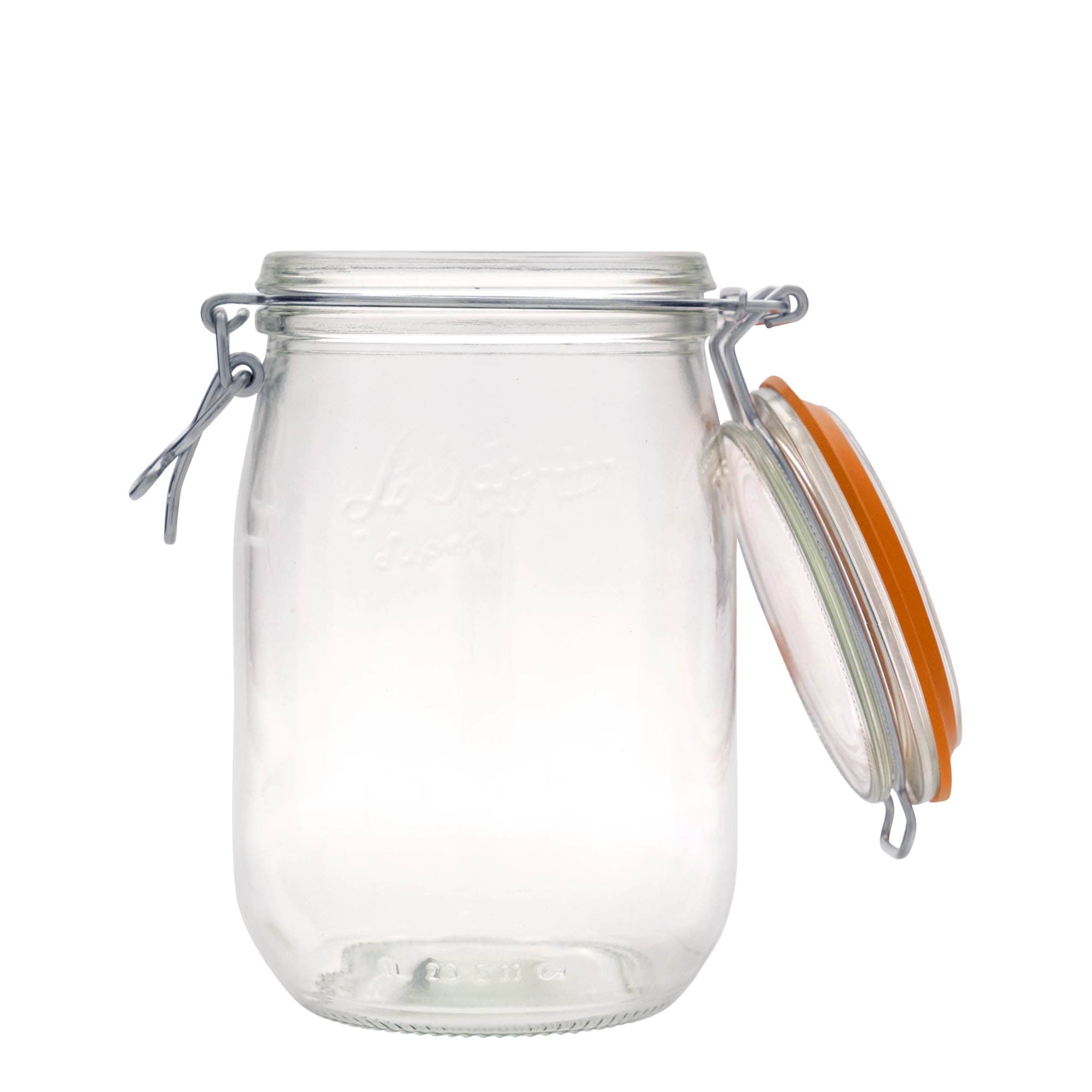 1.000 ml vielos užsegimo stiklainis „Le Parfait Super Bocal“, anga: vielos užsegimas 1.000 ml vielos užsegimo stiklainis „Le Parfait Super Bocal“, anga: vielos užsegimas