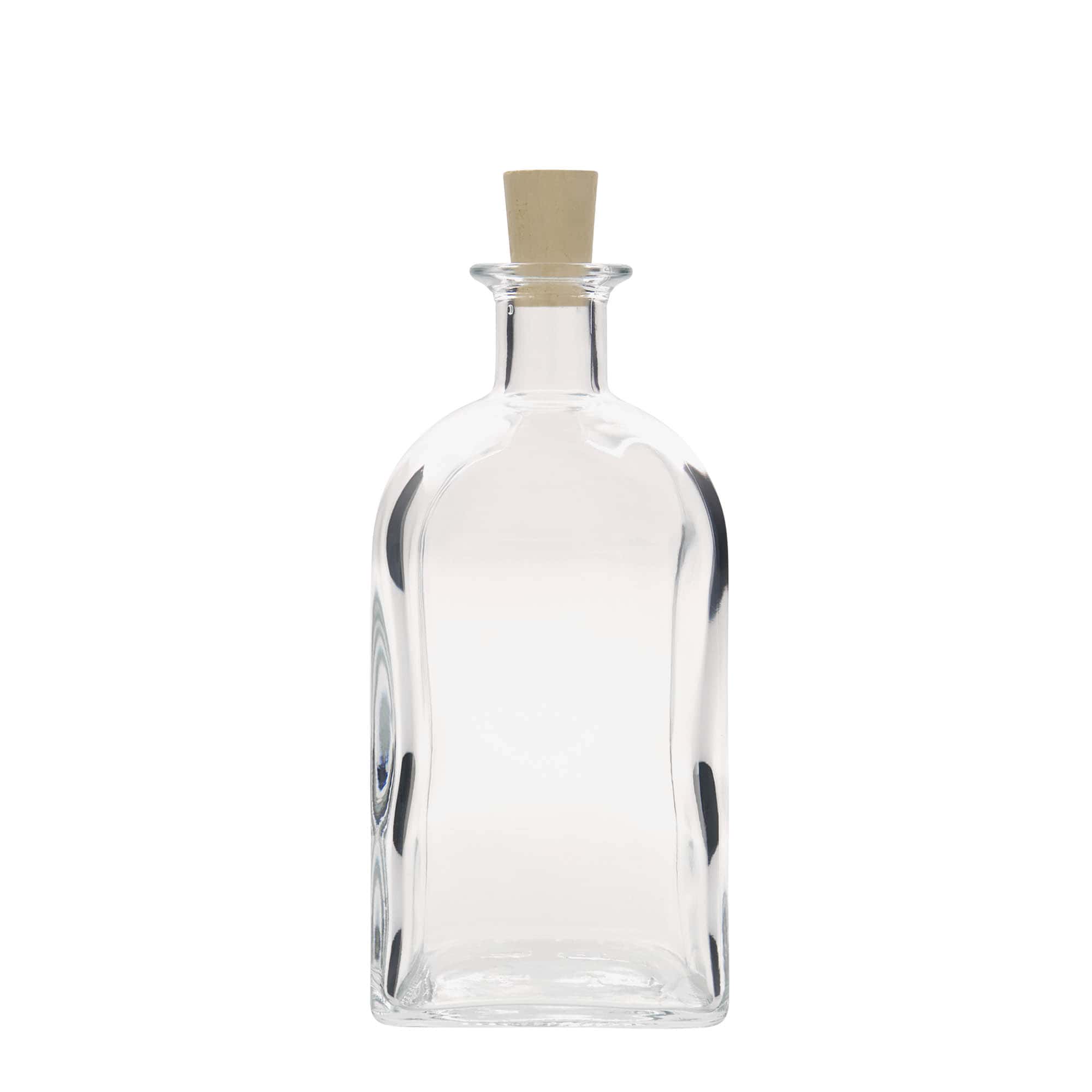 700 ml stiklinis butelis Apotheker Carré, kvadratinis, anga: kamštis