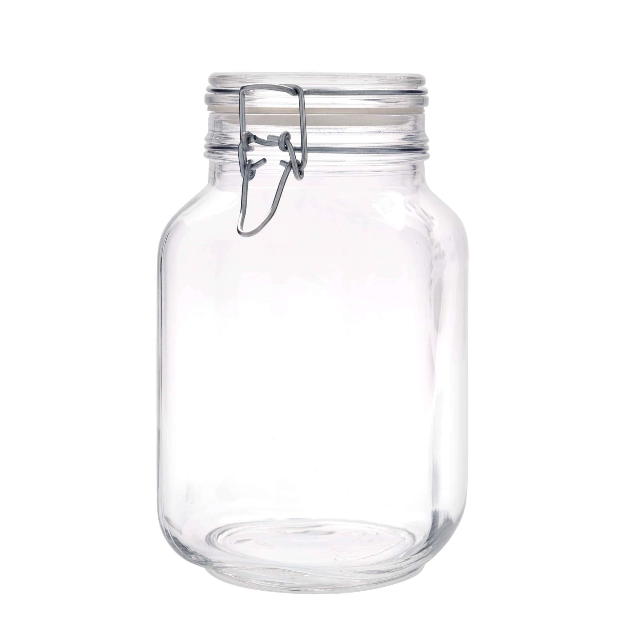 2.000 ml vielos užsegimo stiklainis „Fido“, kvadratinis, anga: vielos užsegimas