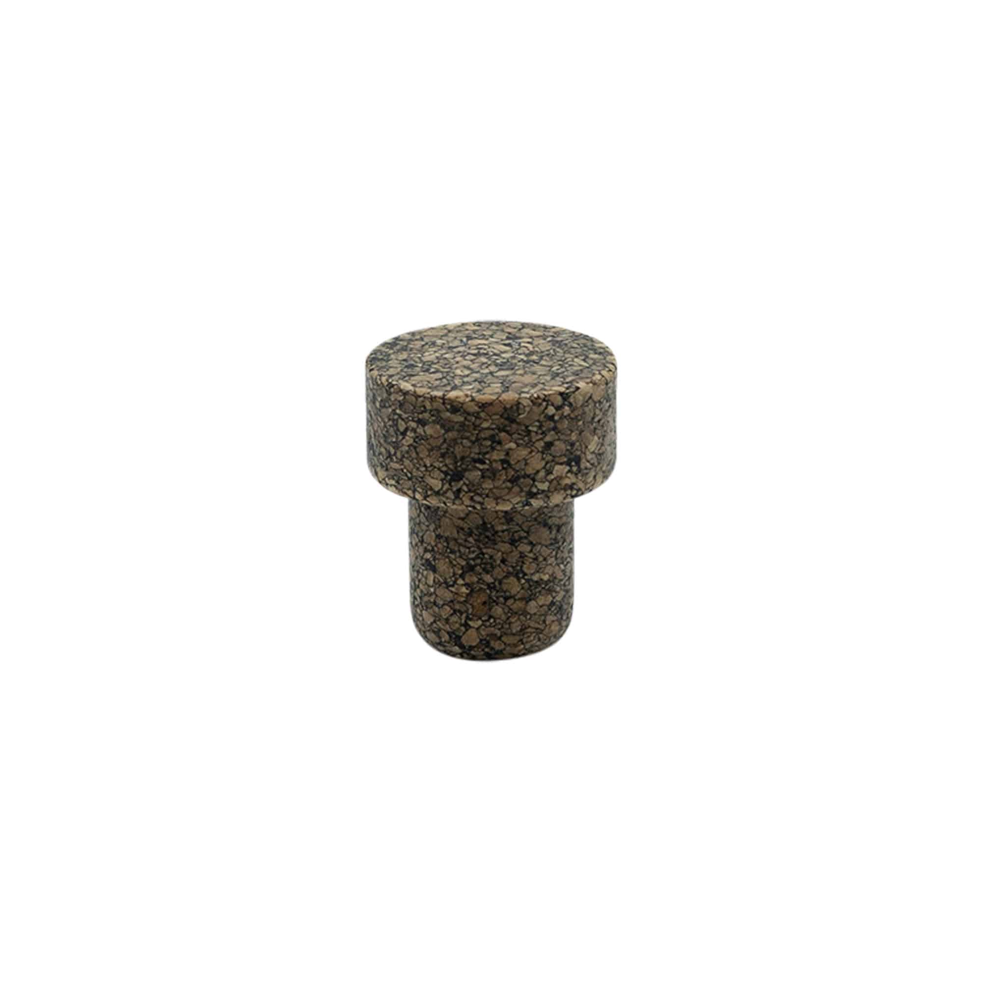 Rankenėlės kamštis „Sharp“ 19,5 mm, Corkcoal, kamščio anga: kamštis
