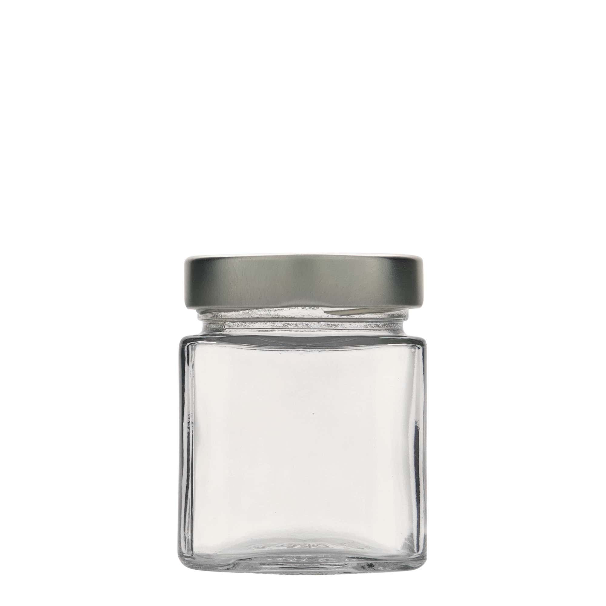 212 ml keturkampis stiklainis „Ikarus“, anga: gilus sukamas dangtelis (DTO 63)