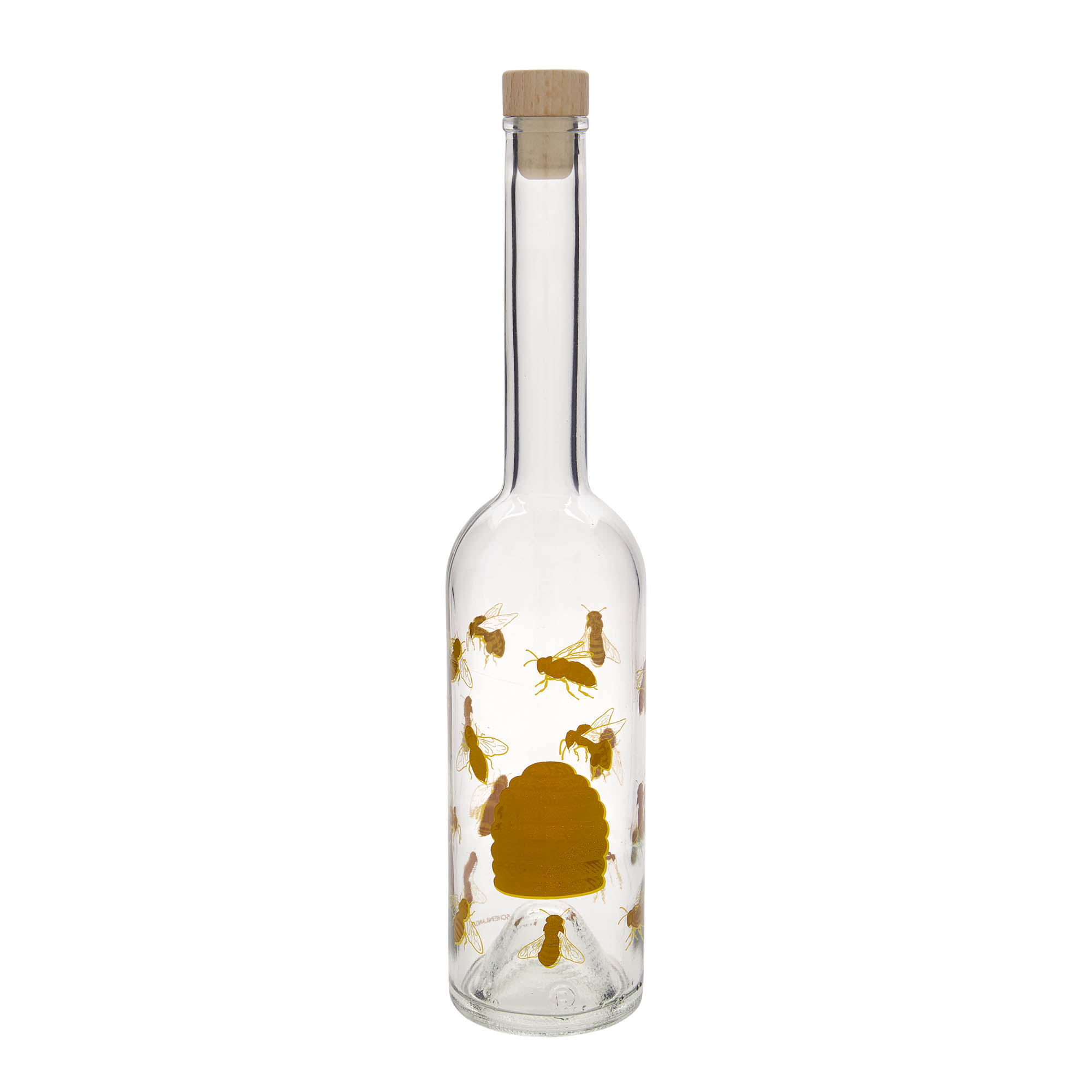 500 ml stiklinis butelis „Opera“, motyvas: bitės, anga: kamštis