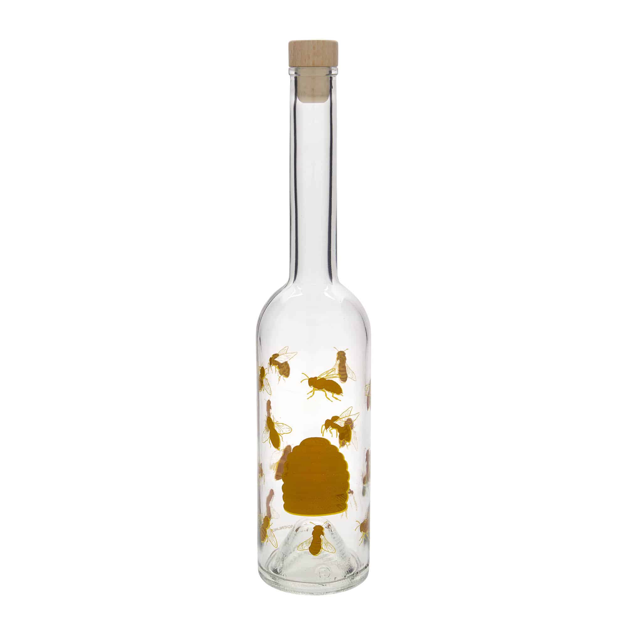 500 ml stiklinis butelis „Opera“, motyvas: bitės, anga: kamštis