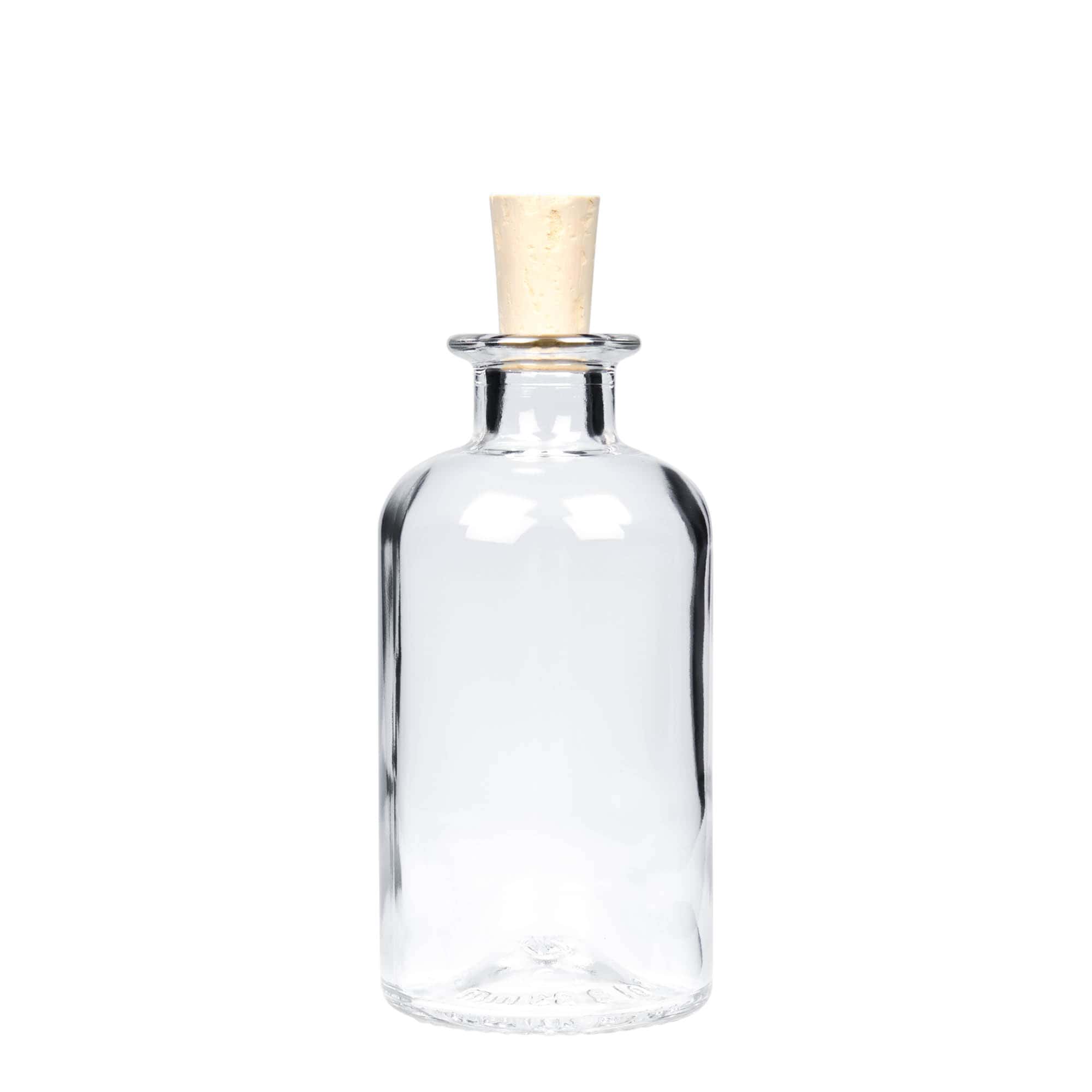 250 ml vaistininko stiklinis buteliukas, anga: kamštis