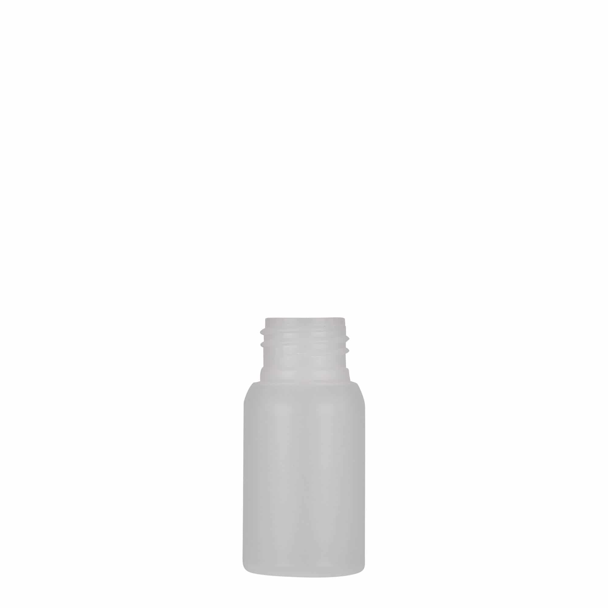 30 ml plastikinis buteliukas „Tuffy“, HDPE, natūralios spalvos, burnos dydis: 24/410