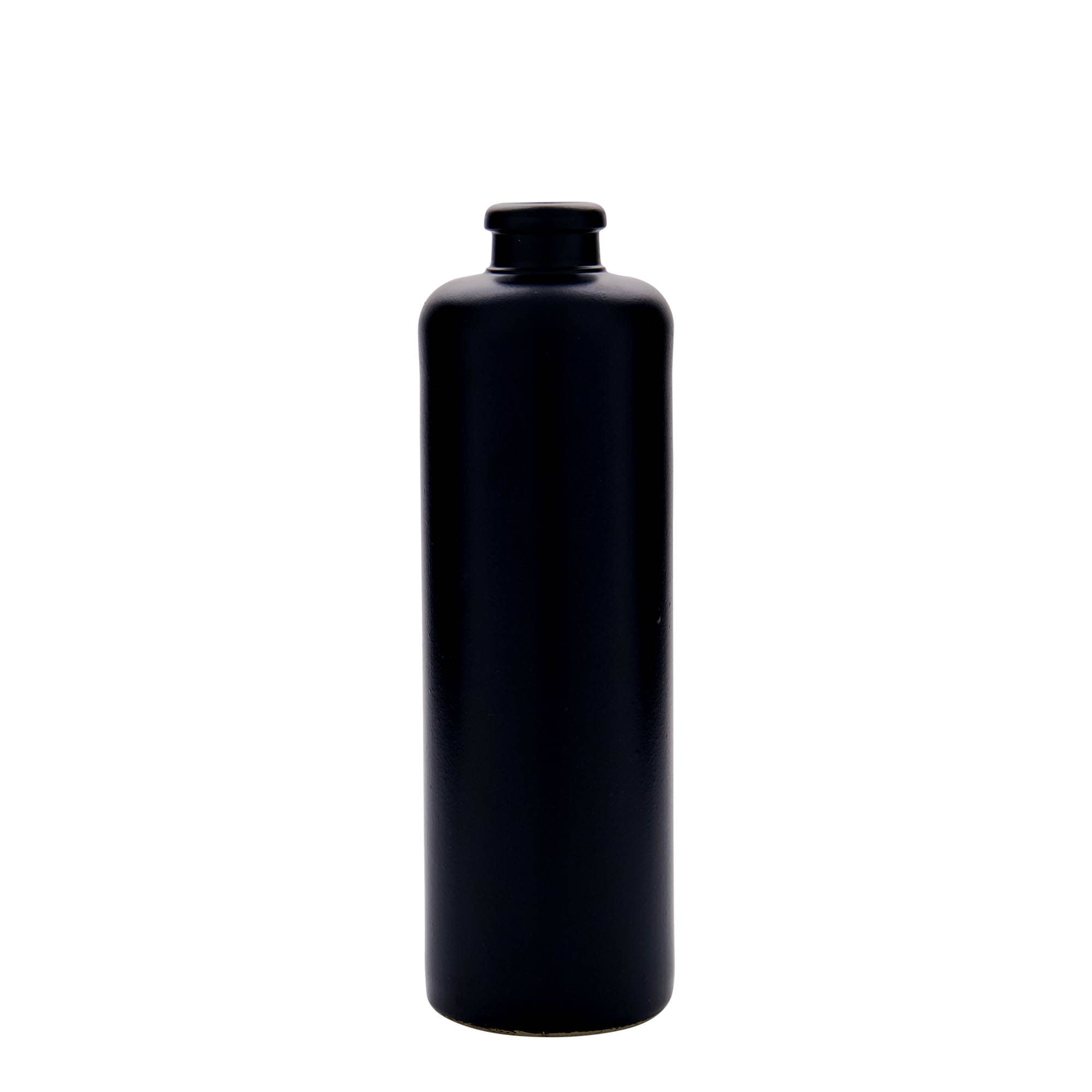 500 ml molinis ąsotis, keraminis, juodas, burna: kamštis