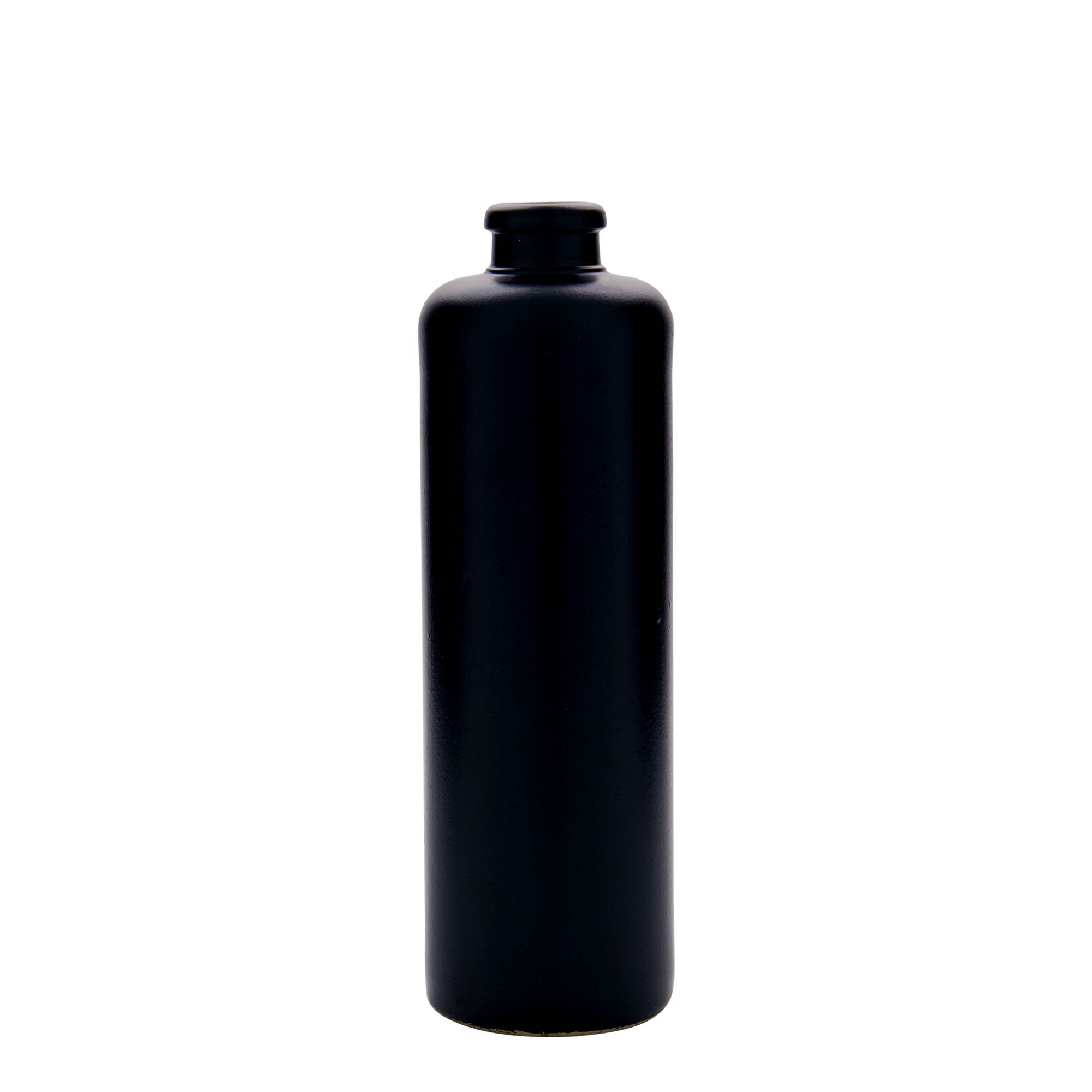500 ml molinis ąsotis, keraminis, juodas, burna: kamštis