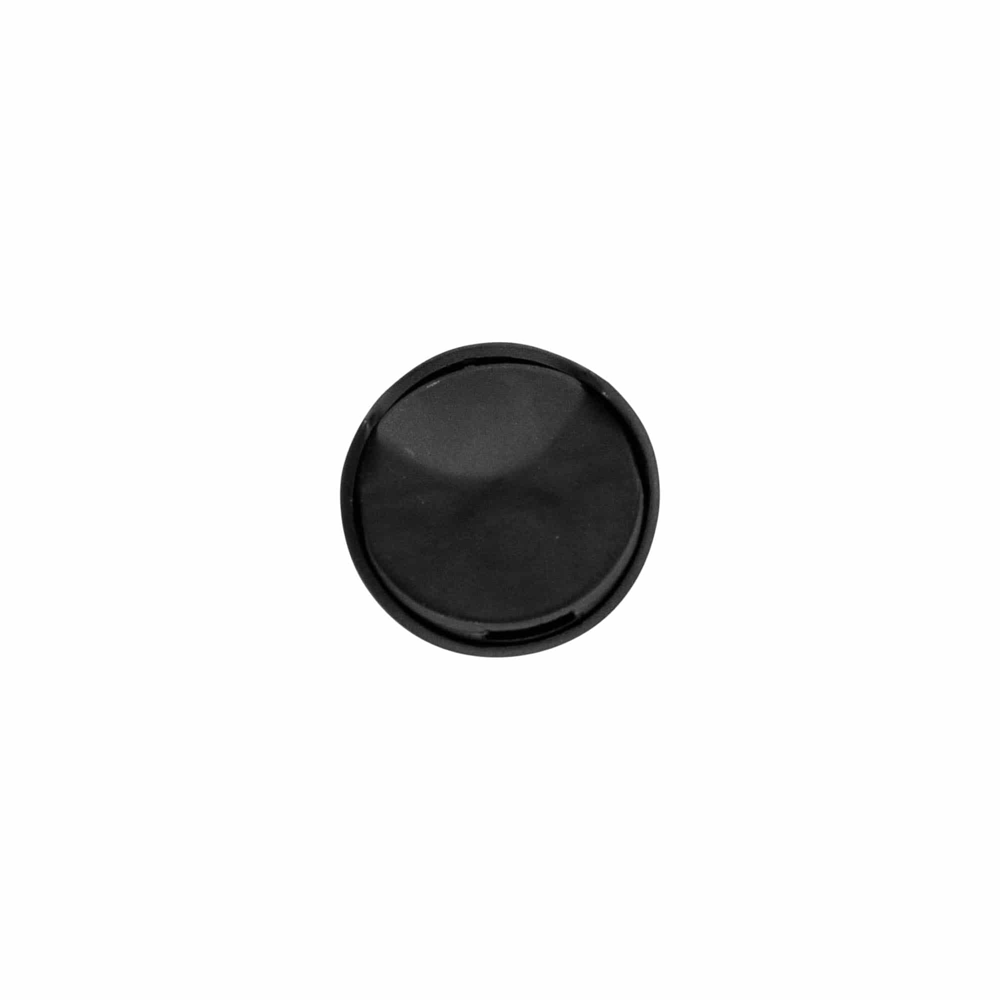 Varžtinis dangtelis Disc Top, PP plastikas, juodas, skersmeniui: 24/410