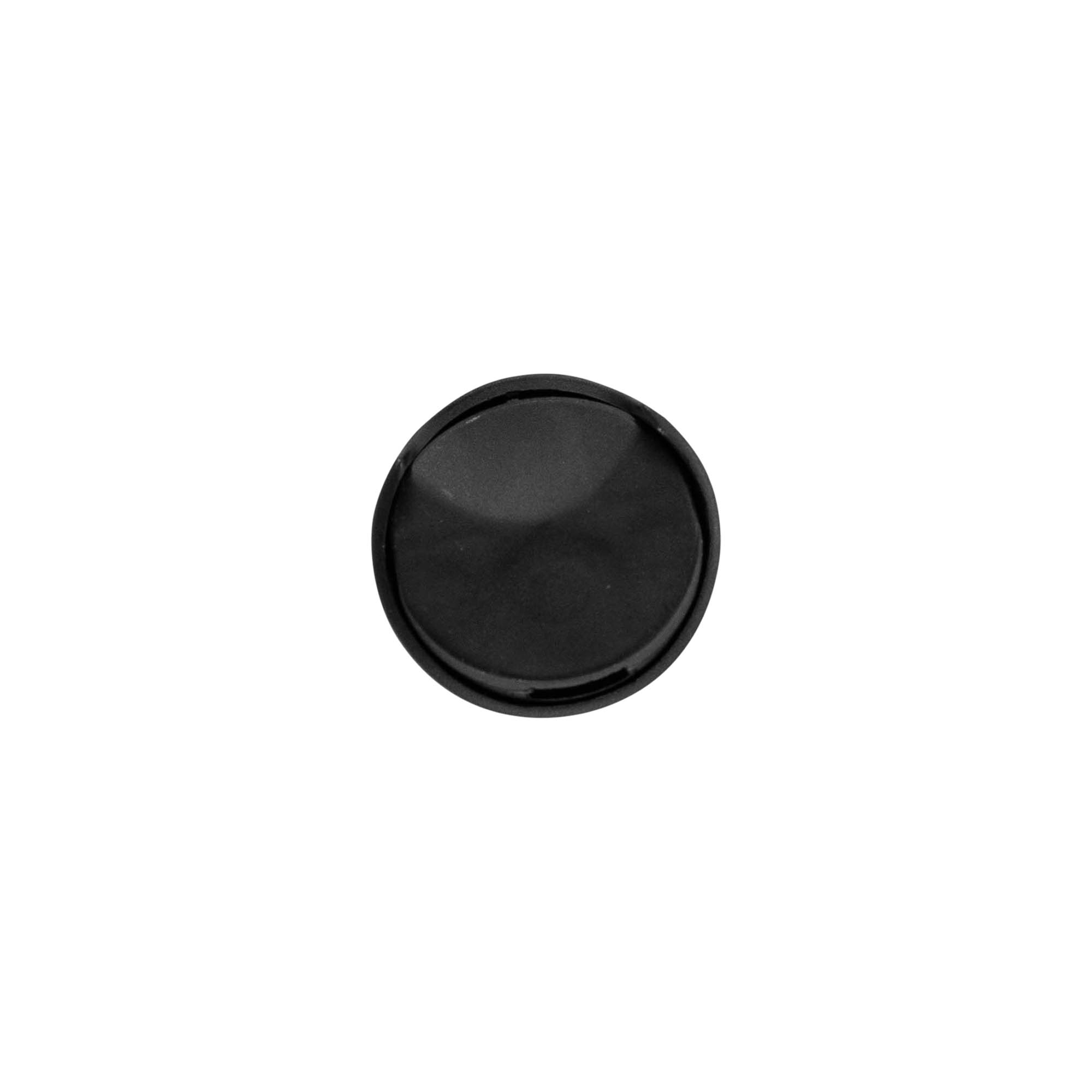 Varžtinis dangtelis Disc Top, PP plastikas, juodas, skersmeniui: 24/410