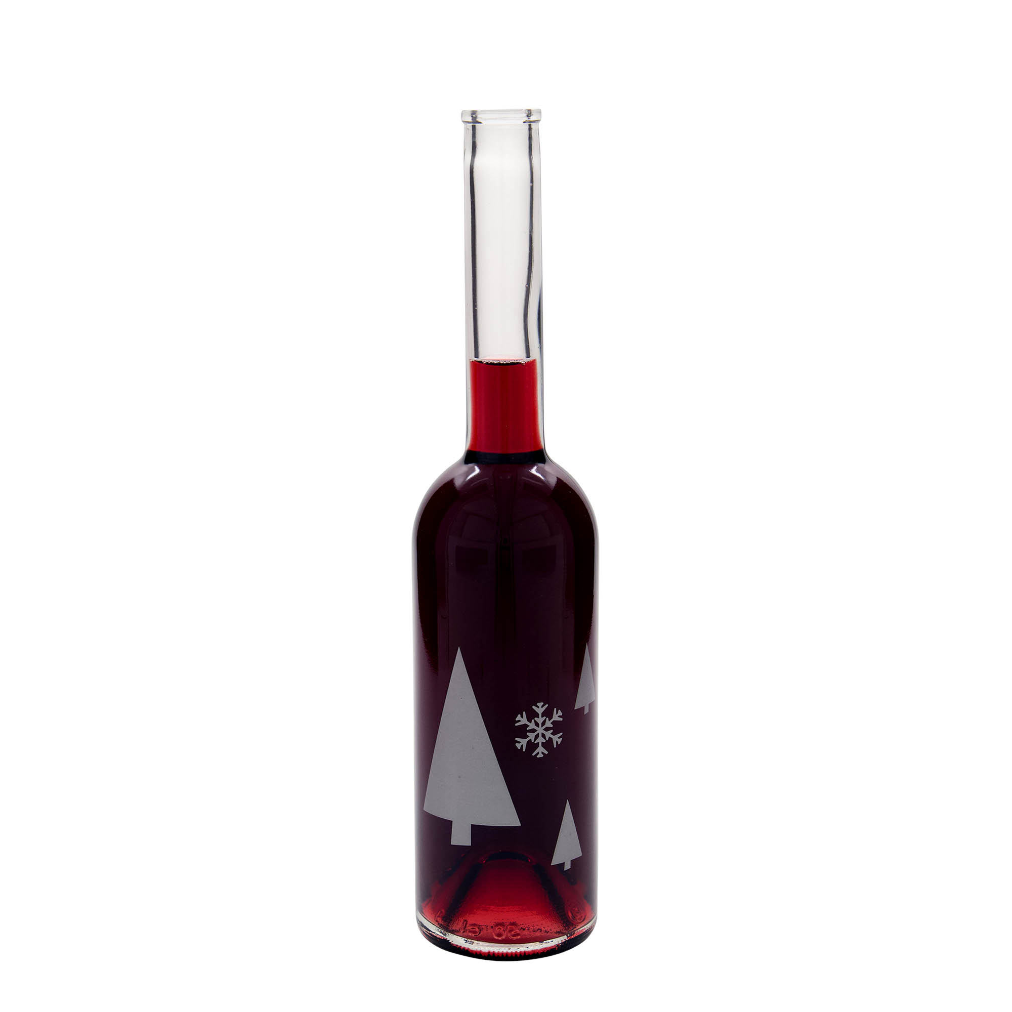 500 ml stiklinis butelis „Opera“, motyvas: snaigės, anga: kamštis