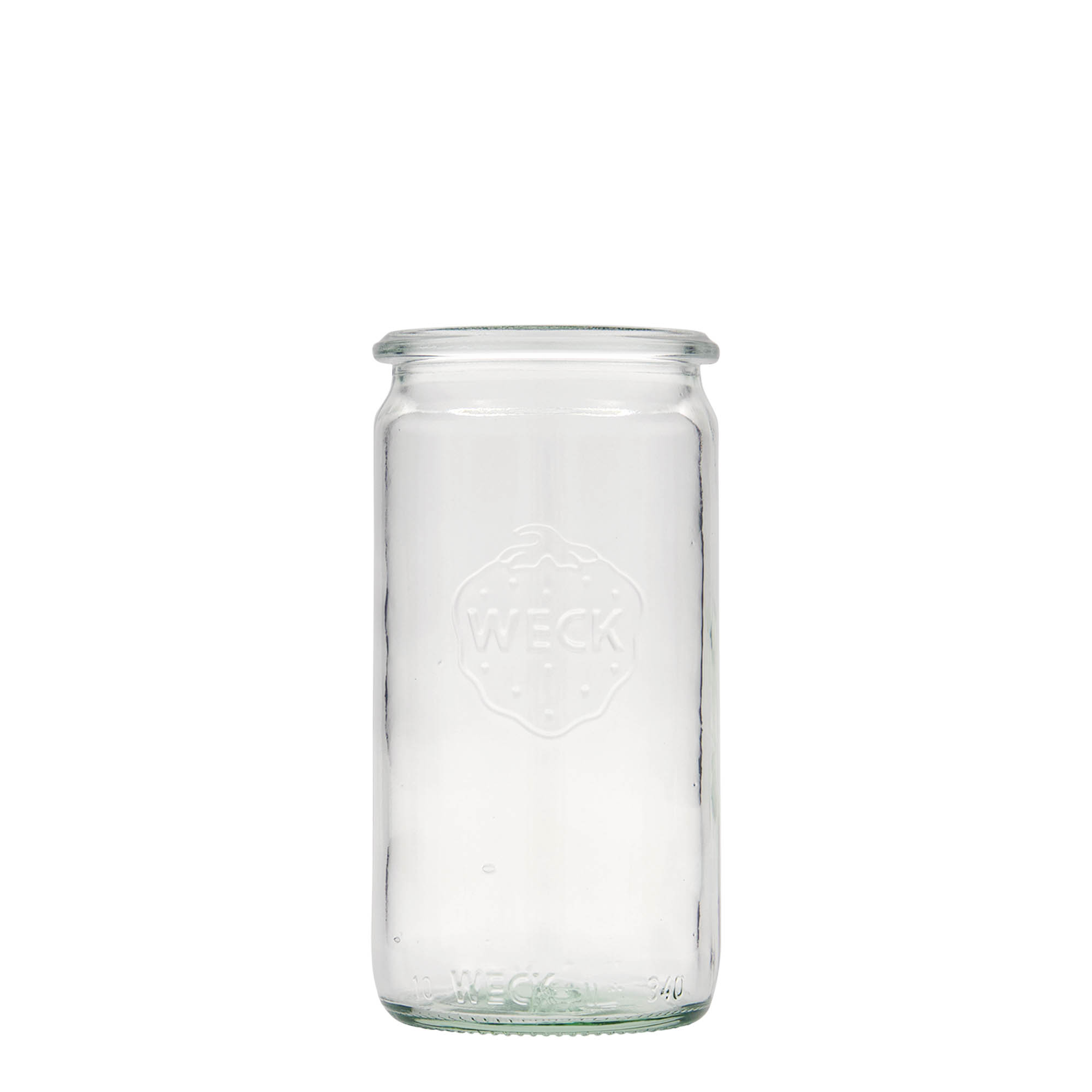 340 ml WECK cilindro formos stiklainis, anga: apvalus kraštas