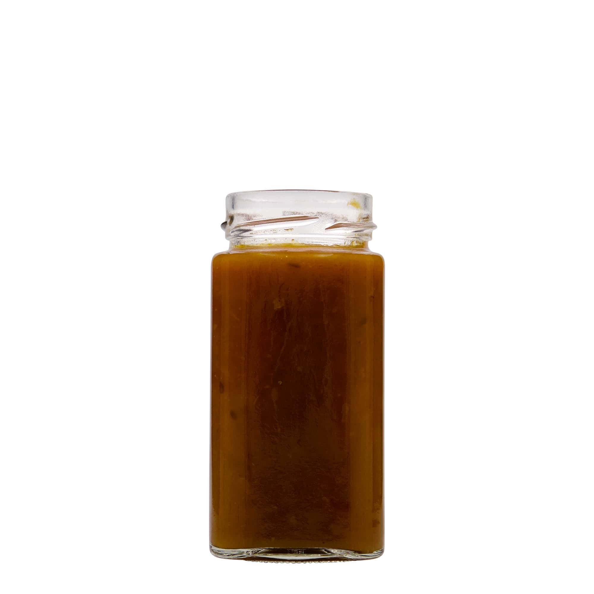 314 ml keturkampis stiklainis „Funny“, anga: gilus sukamas uždarymas (DTO 58)