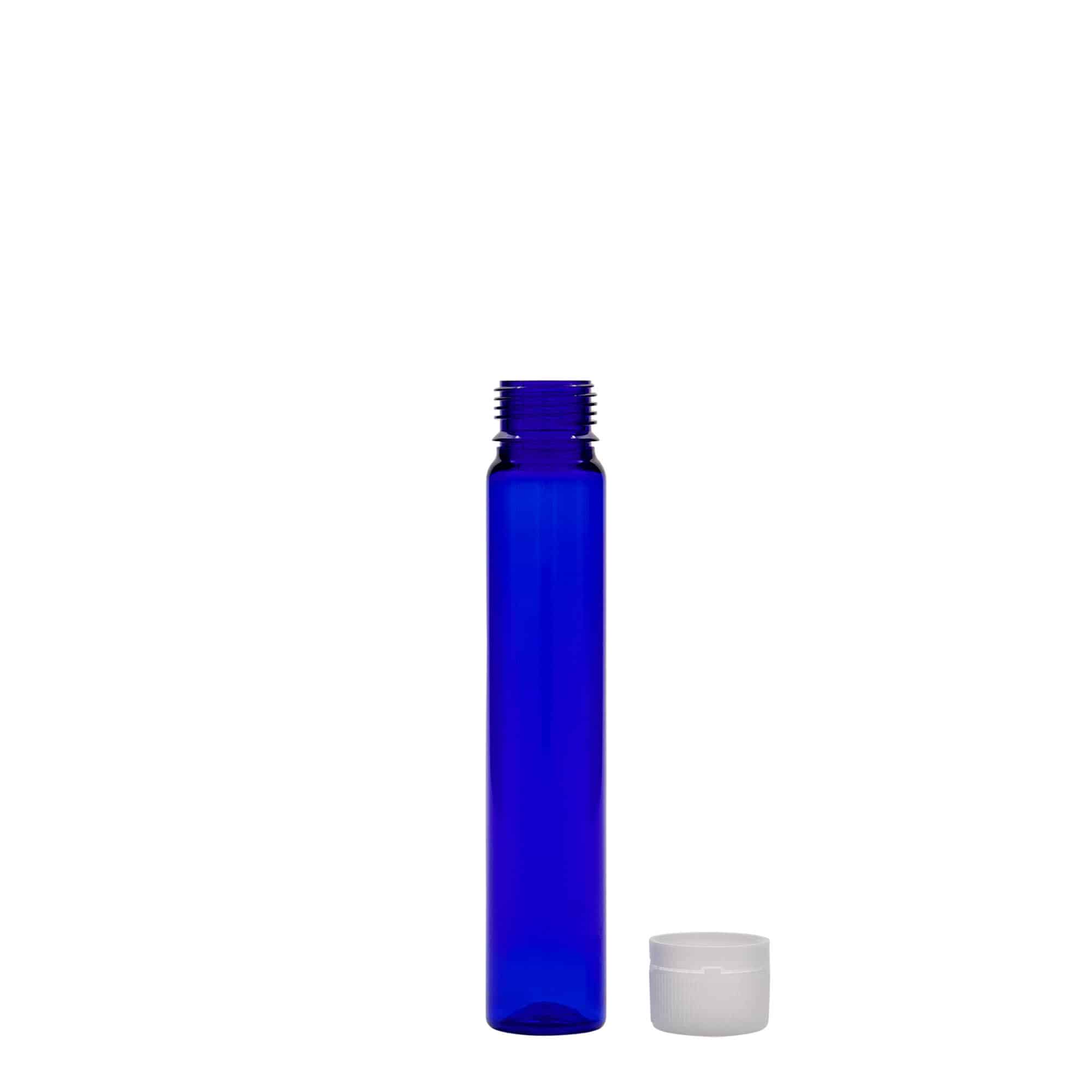 25 ml PET vamzdeliai, plastikas, karališka mėlyna, anga: sraigtinis uždarymas