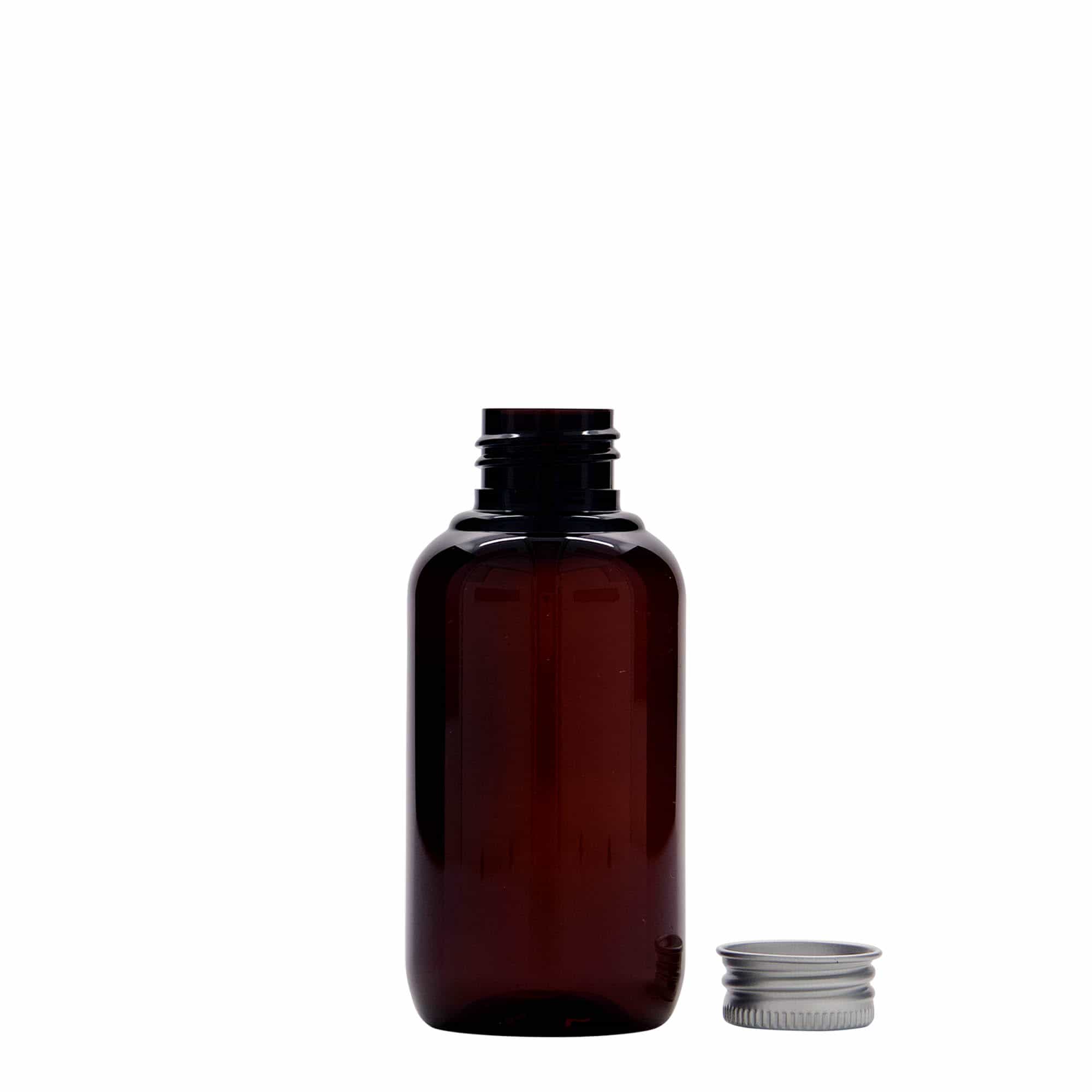 100 ml perdirbto plastiko butelis „Victor's Best“, PCR, rudas, anga: 24/410