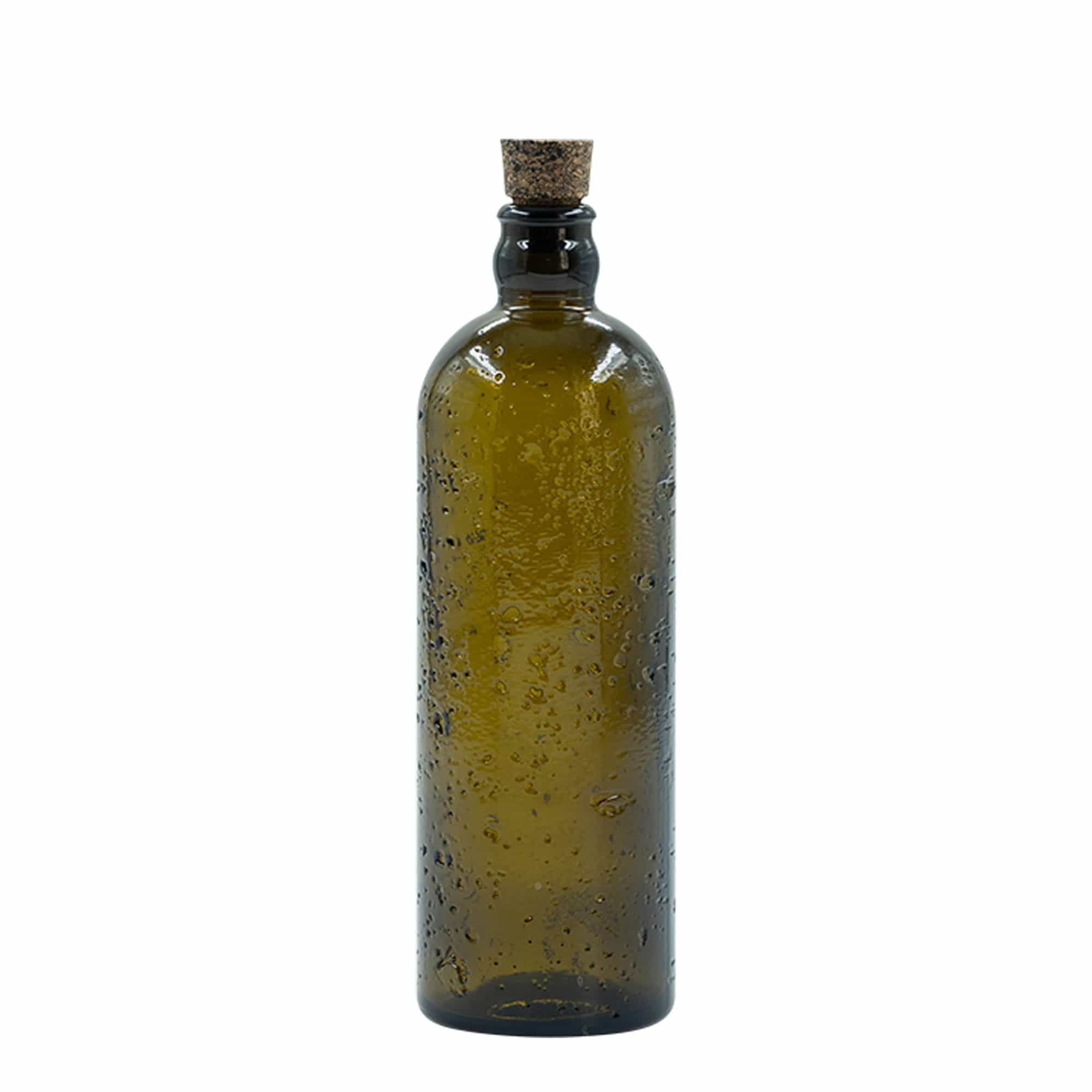 500 ml laukinės gamybos stiklinis butelis „Bobber Jr“, rudas, anga: kamštis
