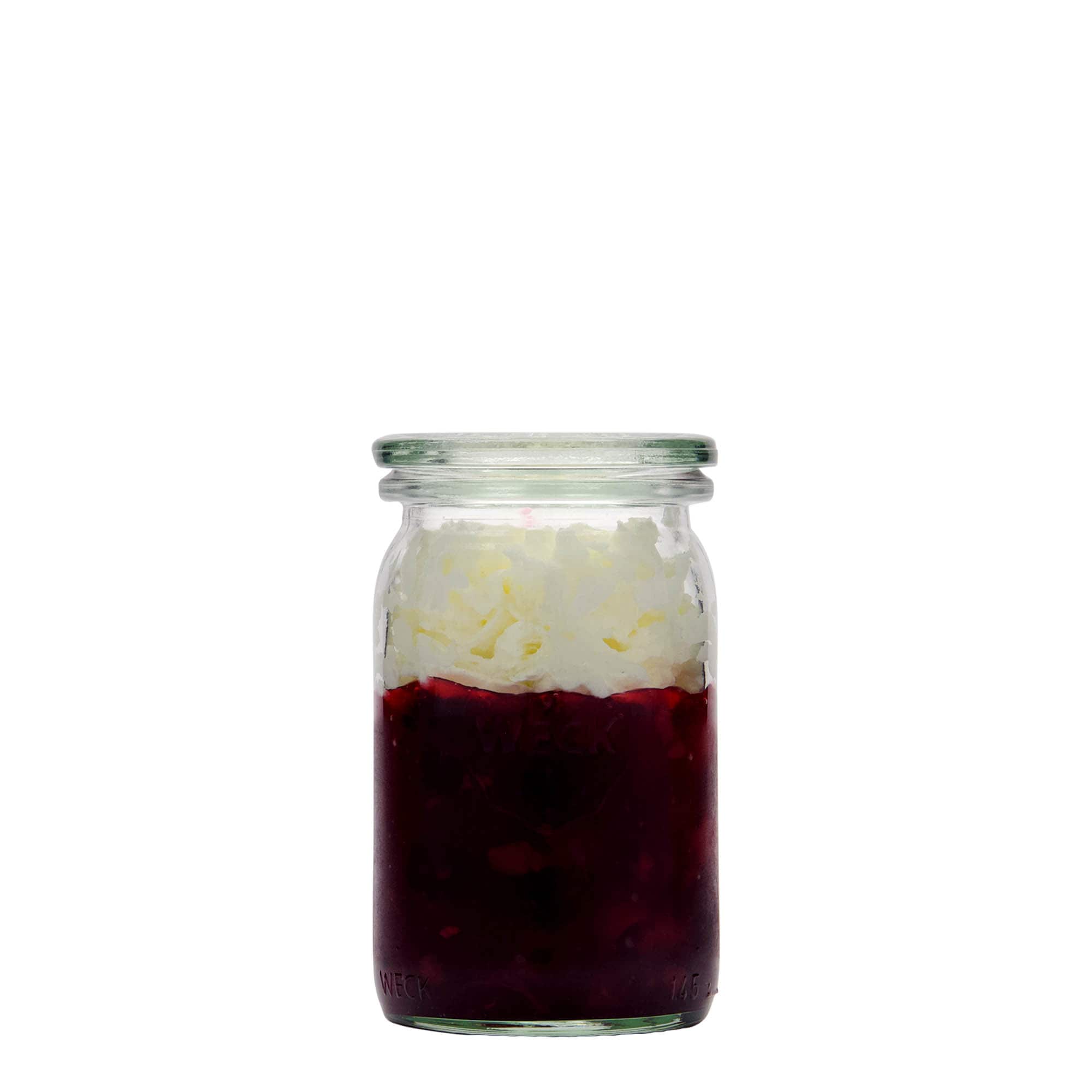 145 ml WECK cilindrinis stiklainis, anga: apvalus kraštas