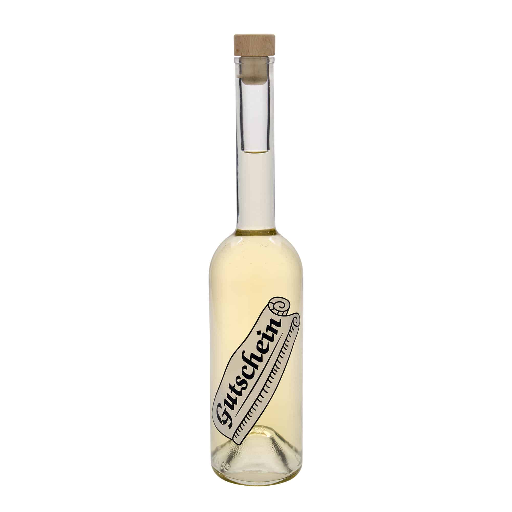 500 ml stiklinis butelis „Opera“, motyvas: kuponas, anga: kamštis