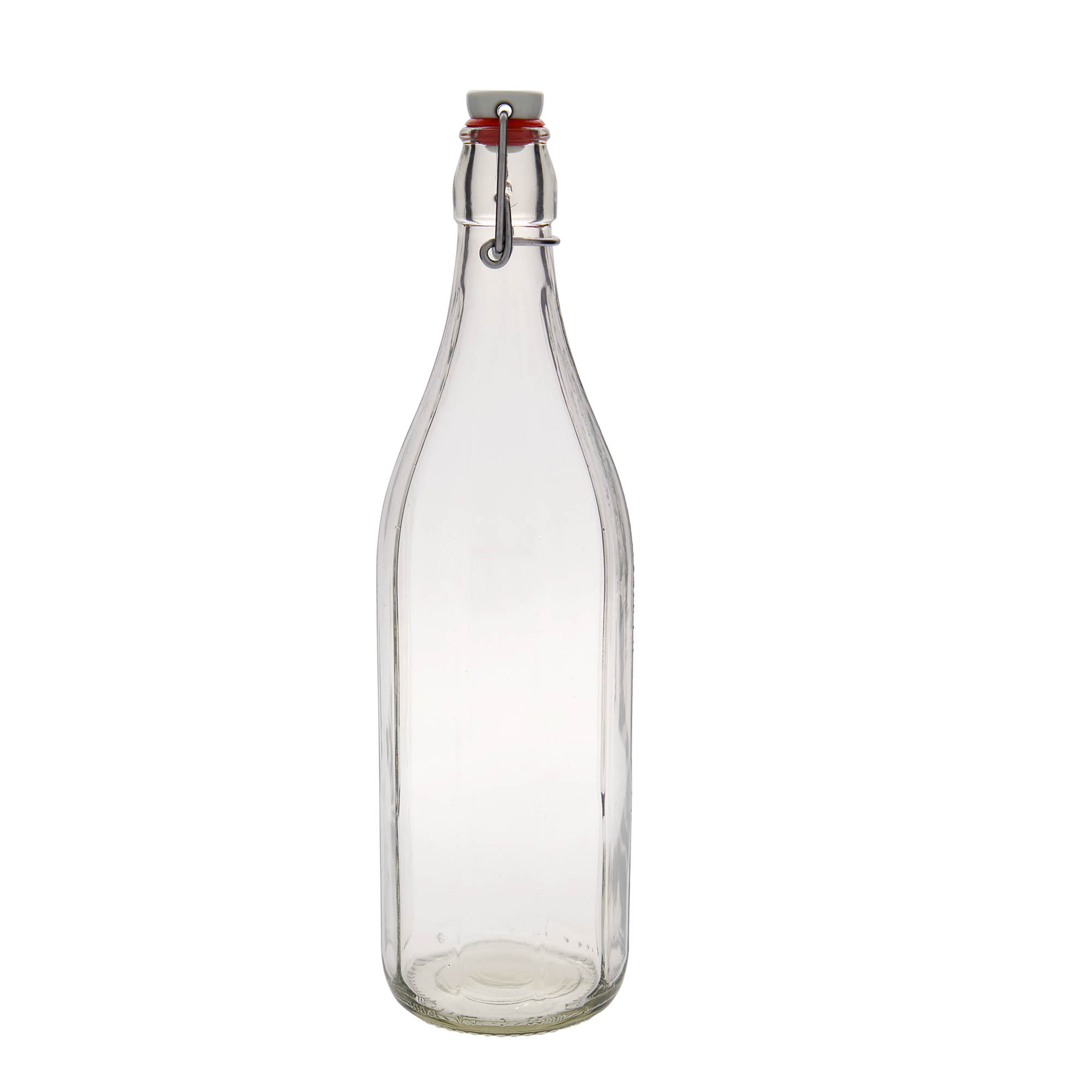 1.000 ml stiklinis butelis „Bravo“ #, dešimtkampis, anga: užsegamas užraktas 1.000 ml stiklinis butelis „Bravo“ #, dešimtkampis, anga: užsegamas užraktas