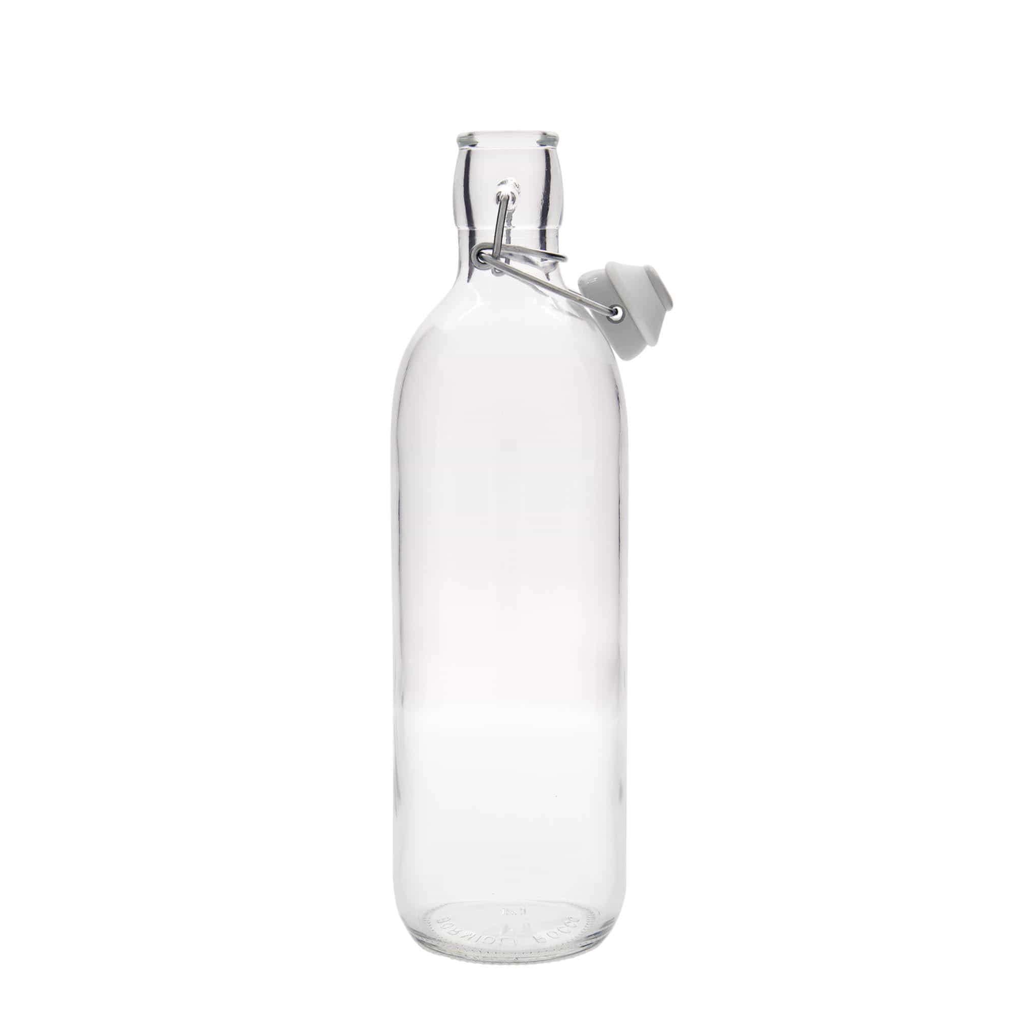 1.000 ml stiklinis butelis „Emilia“, anga: užsegamas užraktas