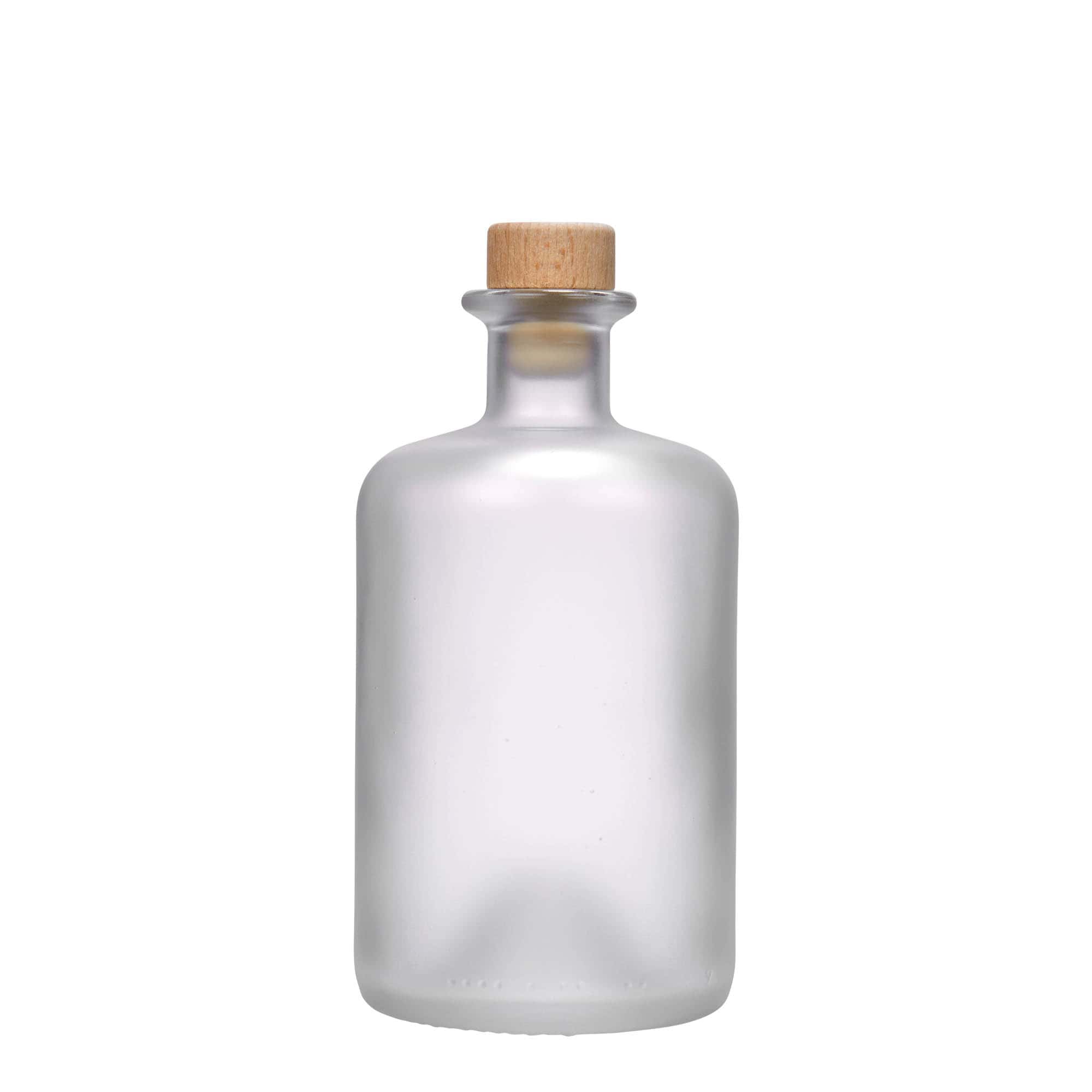 500 ml vaistininko stiklinis butelis, šaldytas, kamštis