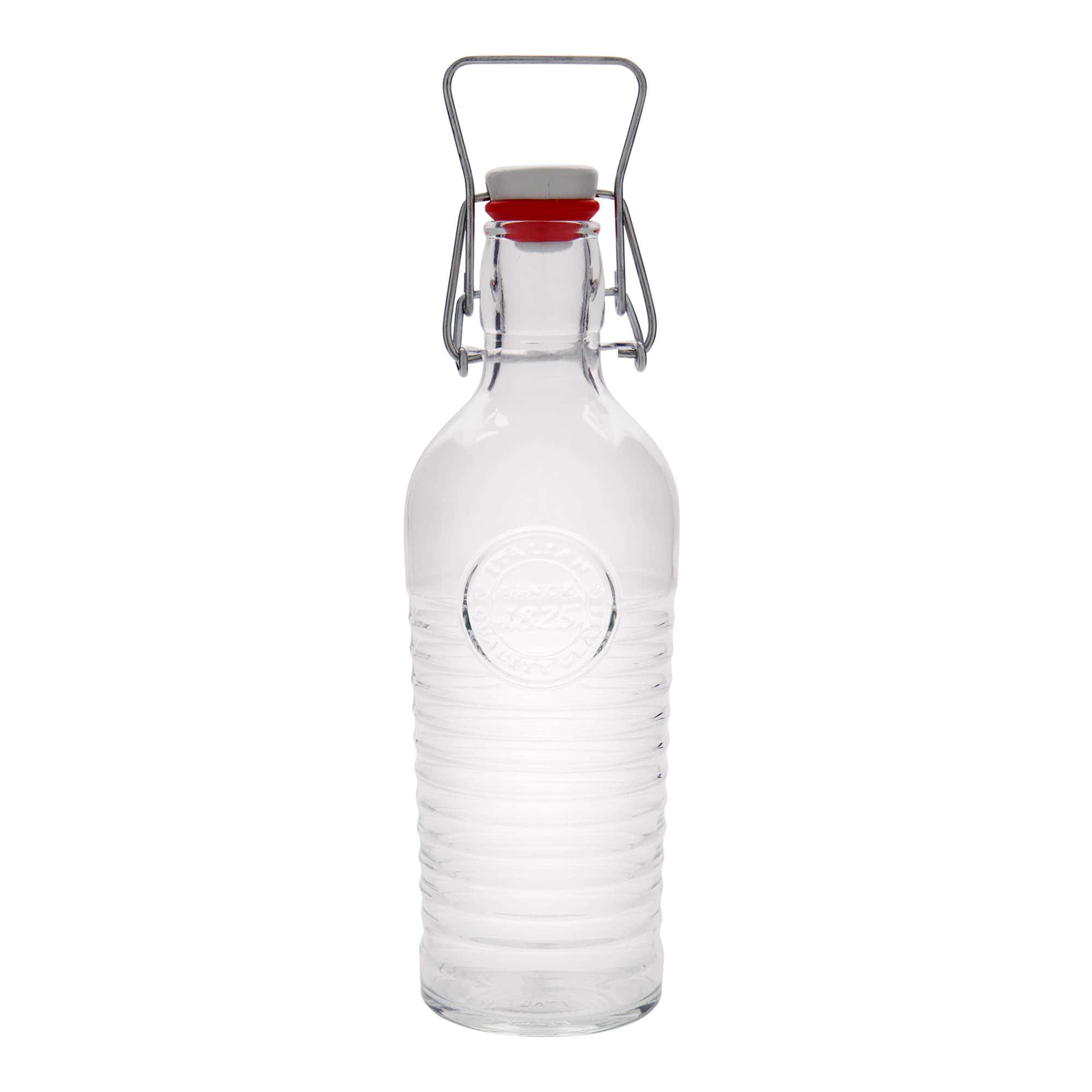 750 ml stiklinis butelis „Officina 1825“, kamštis: užsegamas lankeliu