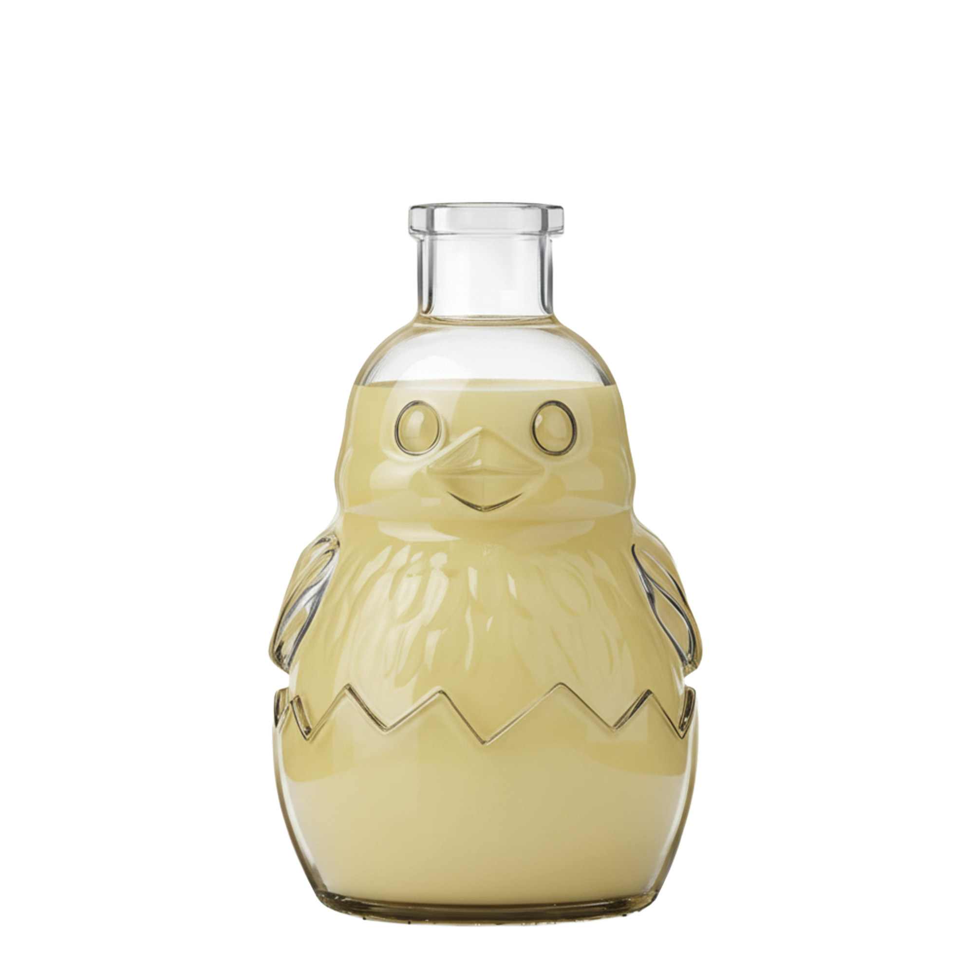 200 ml stiklinis butelis „Küken“, anga: kamštis