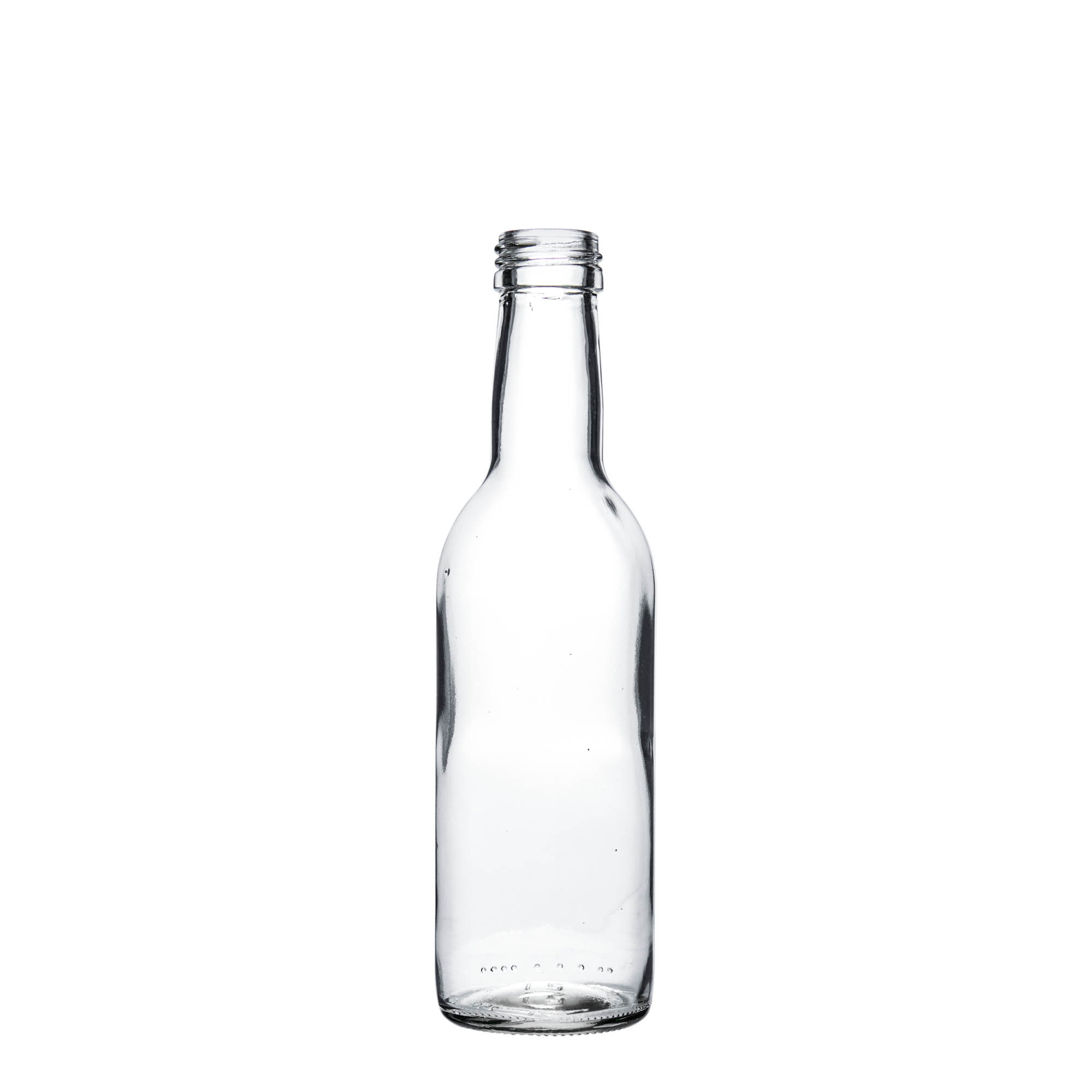 250 ml stiklinis butelis „Bordo“, burna: PP 28
