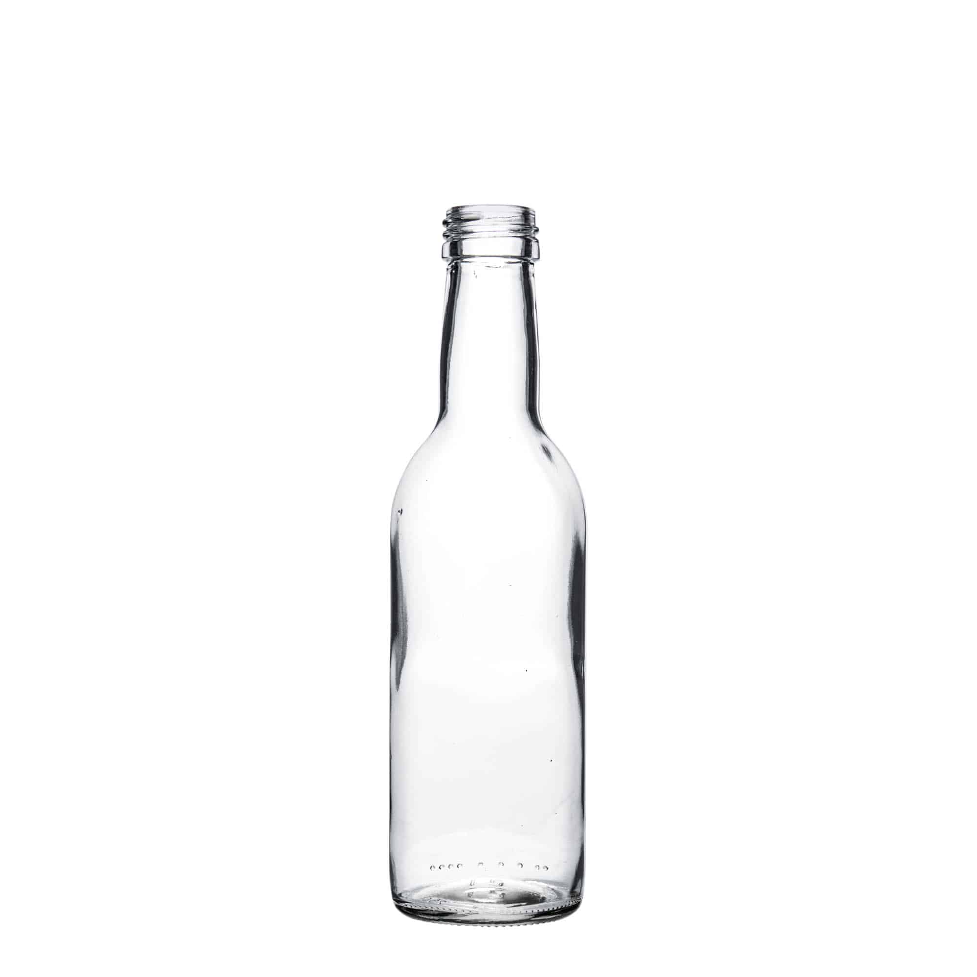 250 ml stiklinis butelis „Bordo“, burna: PP 28