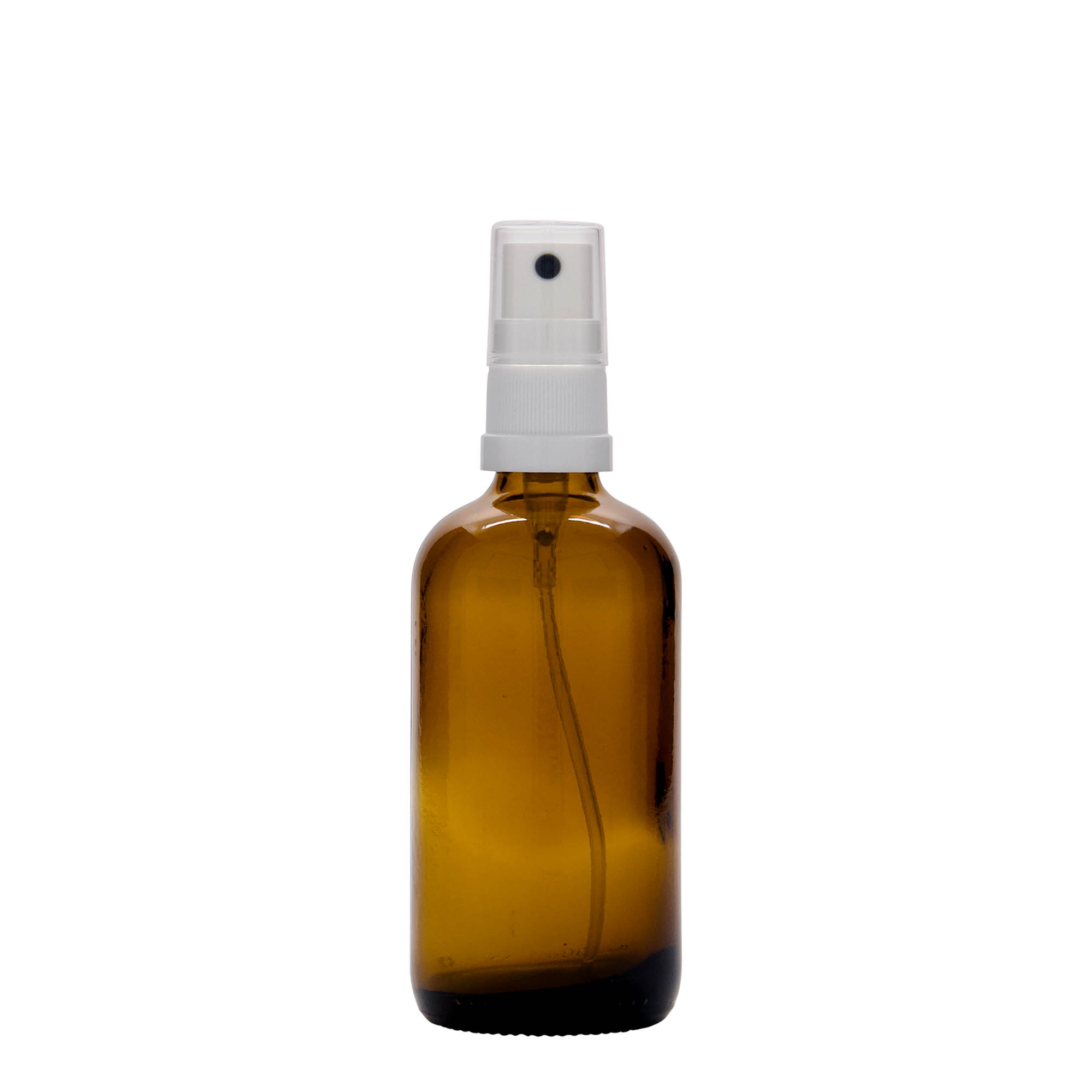 100 ml purškiamas buteliukas, medicininis, stiklinis, rudas, angos dydis: DIN 18