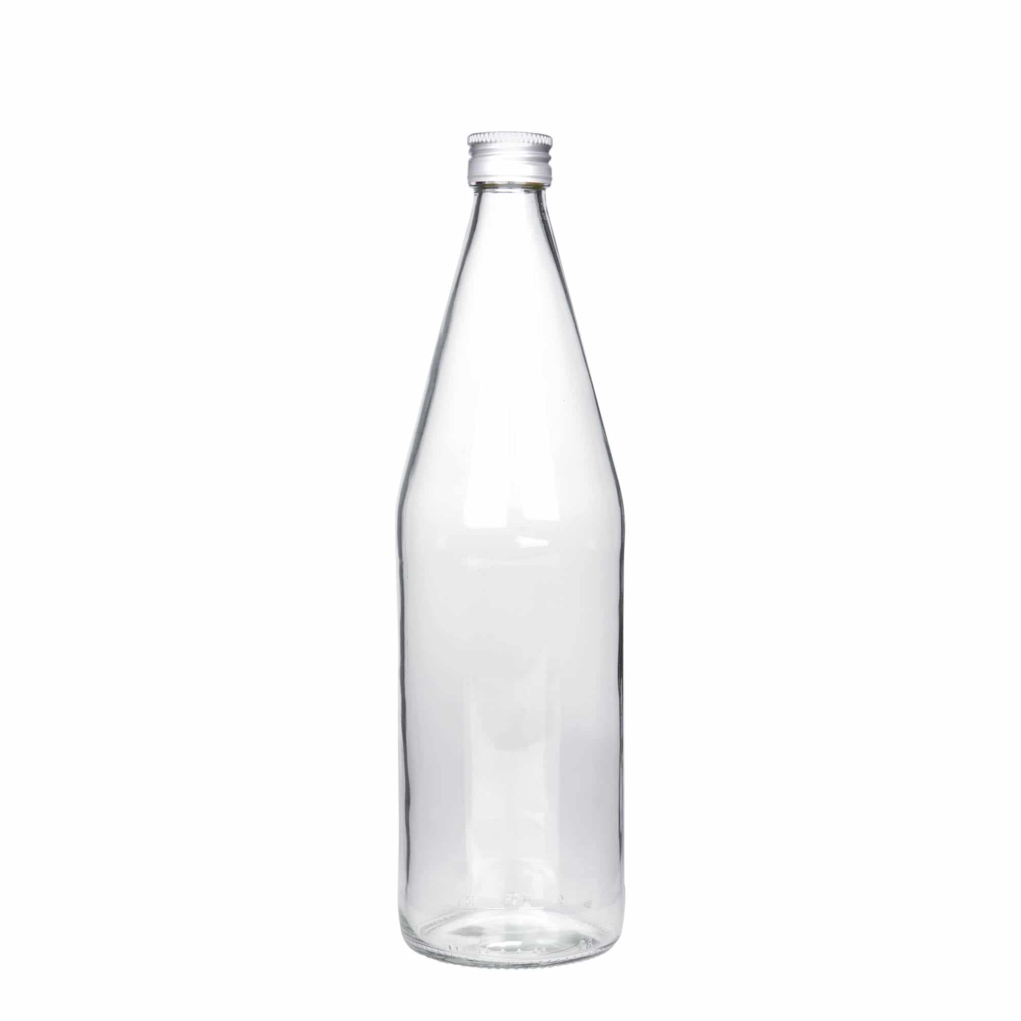 750 ml universalus butelis morkų formos, stiklas, burna: PP 28