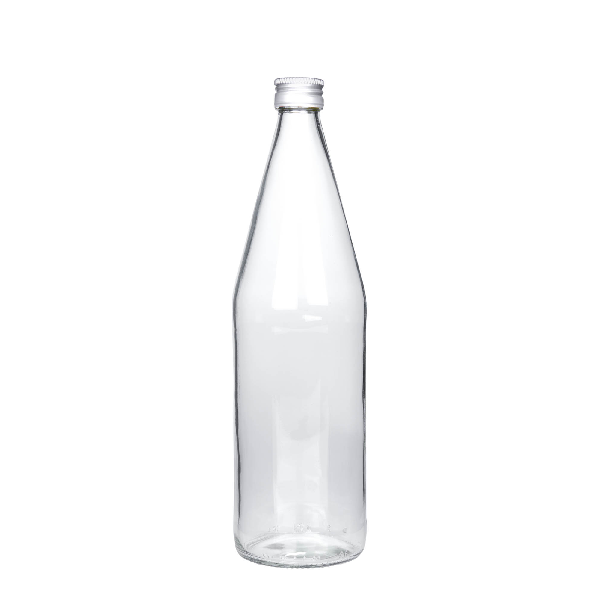 750 ml universalus butelis morkų formos, stiklas, burna: PP 28