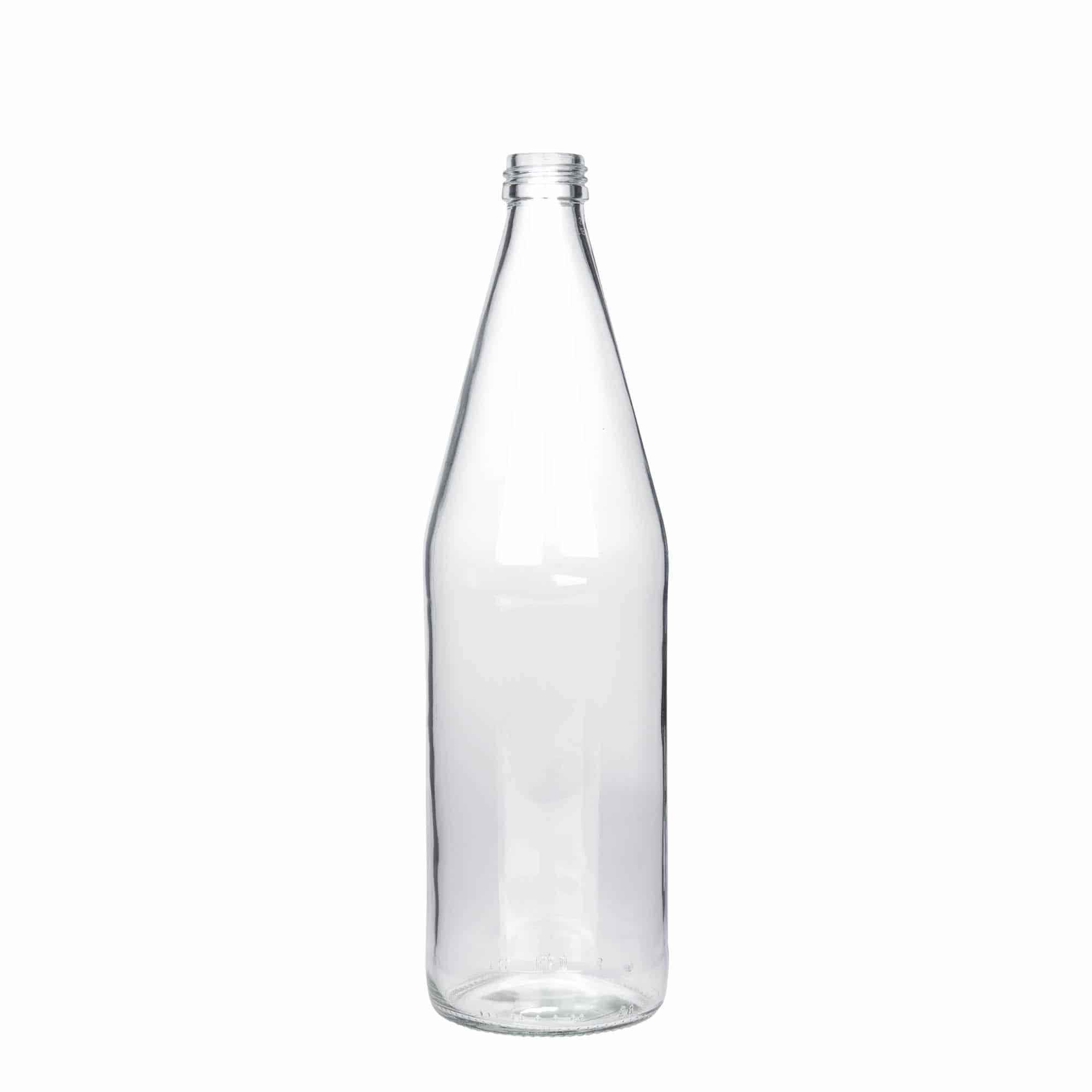 750 ml universalus butelis morkų formos, stiklas, burna: PP 28