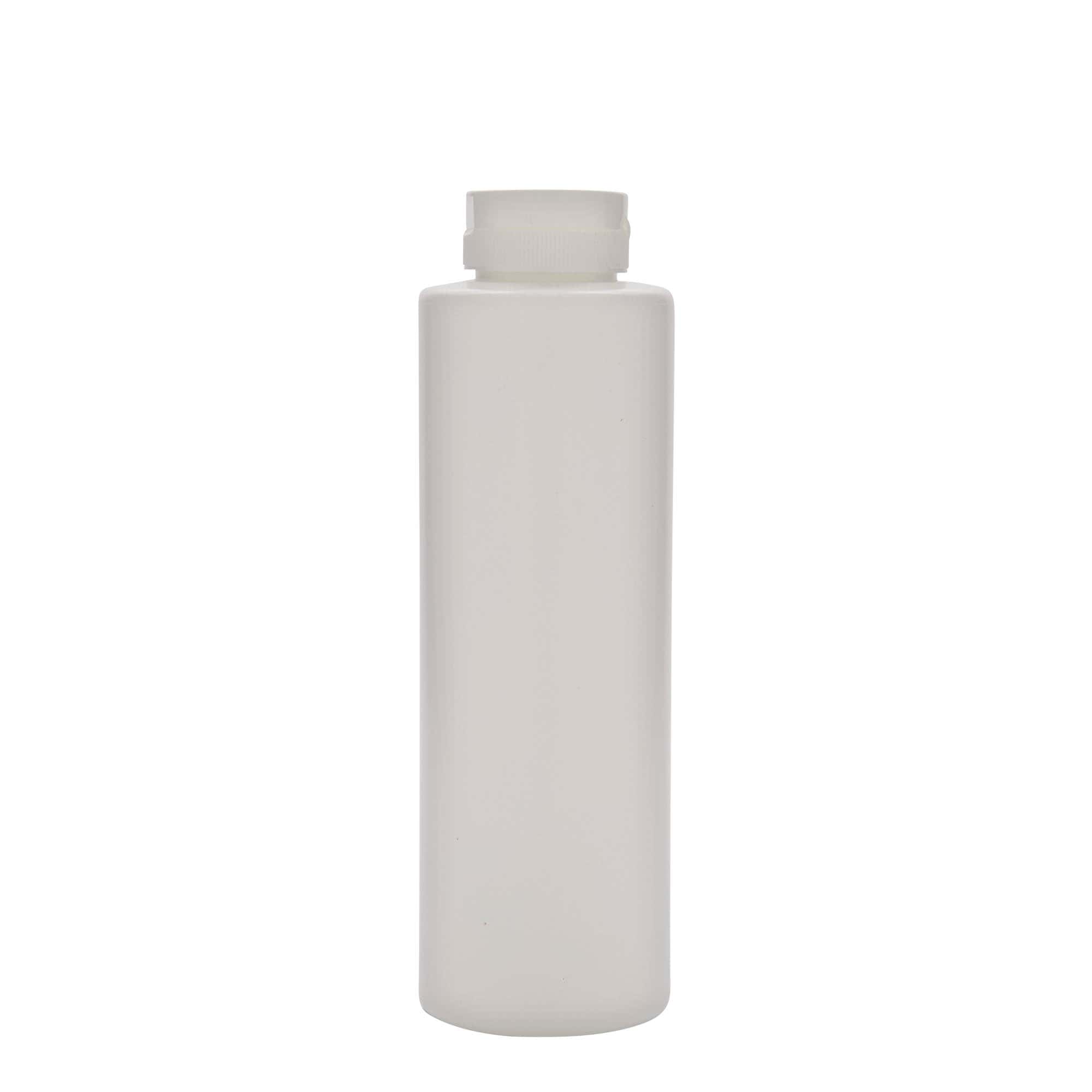 500 ml padažų butelis, LDPE plastikas, baltas, burna: 38/400
