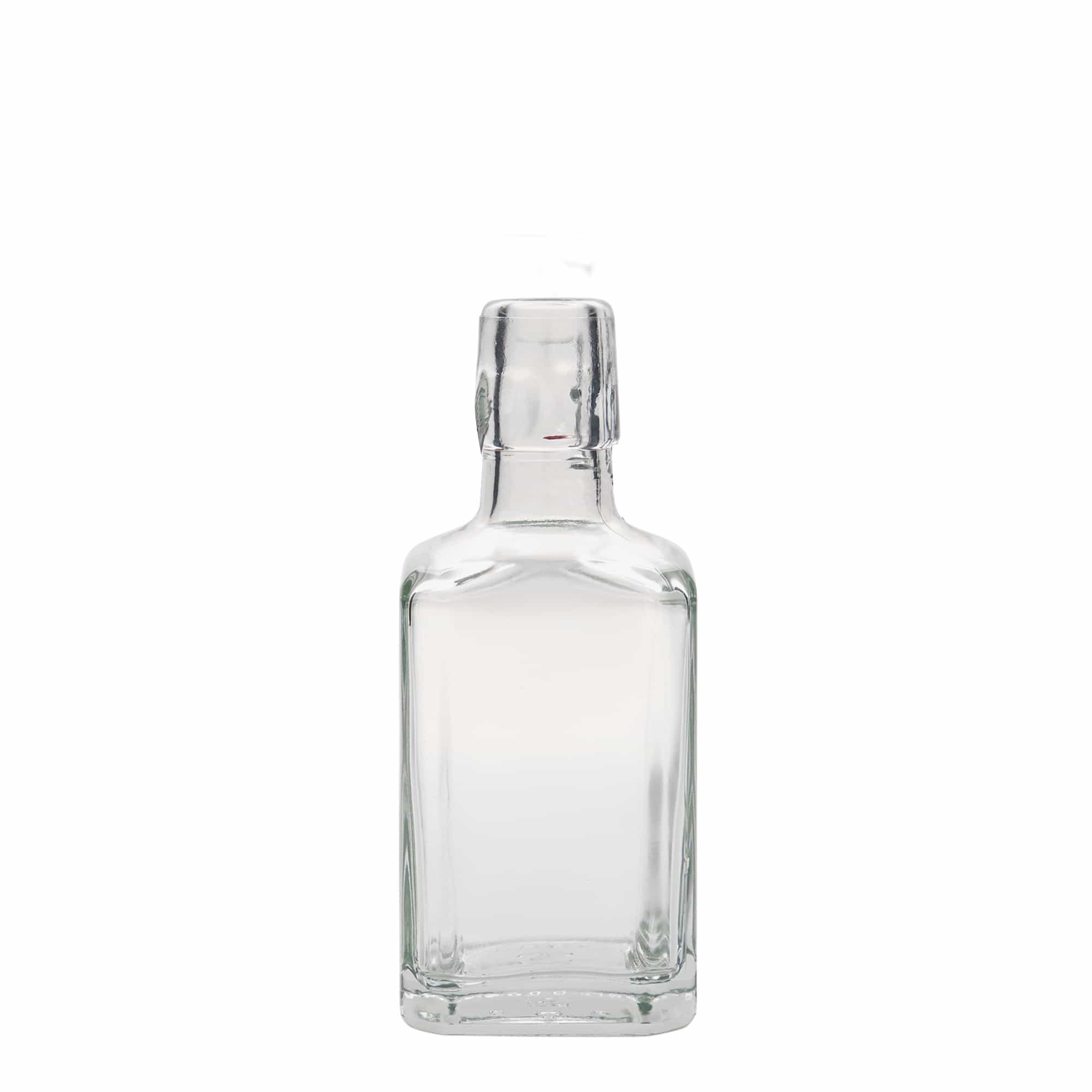 250 ml stiklinis butelis „Rialto“, kvadratinis, anga: užsegamas užraktas