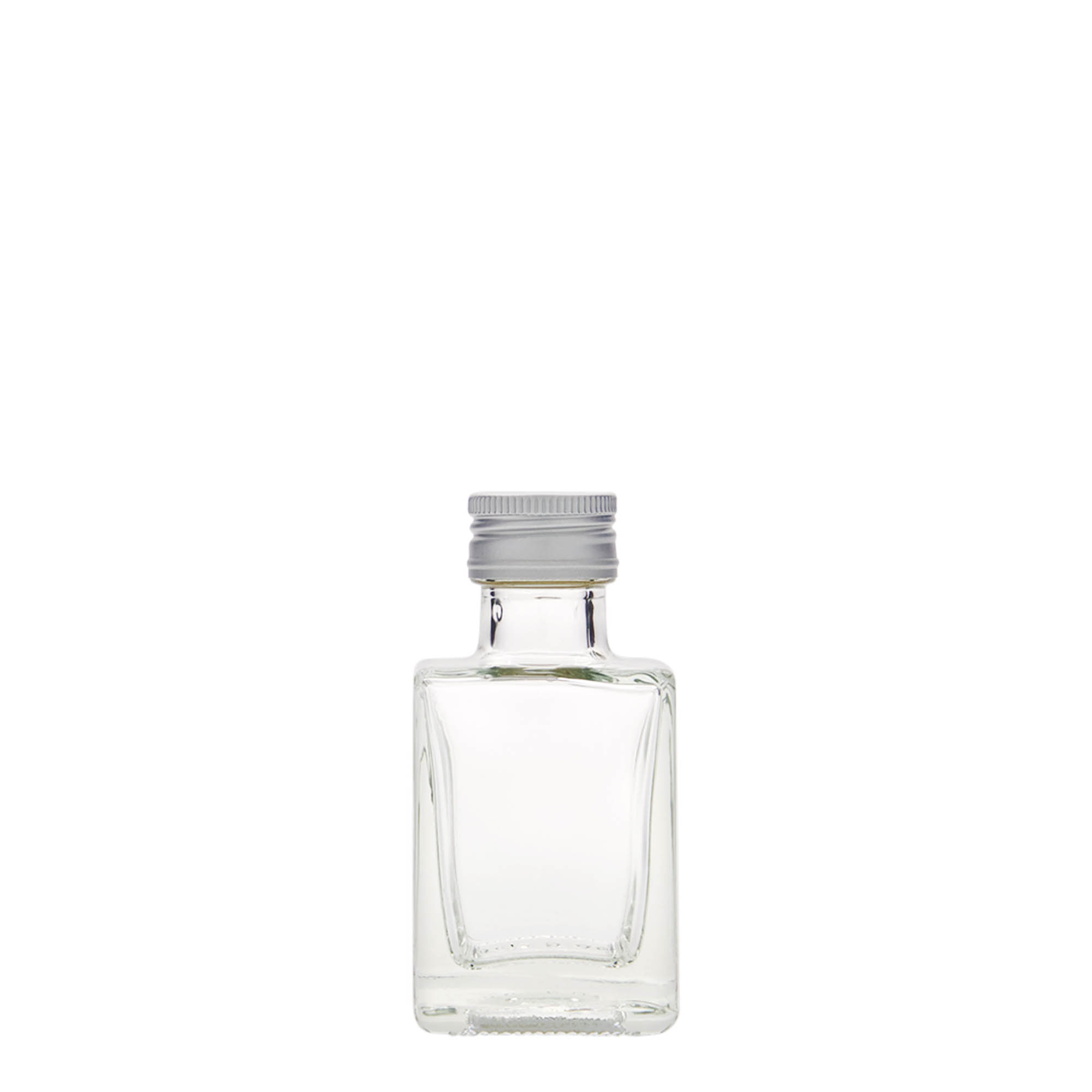 50 ml stiklinis buteliukas „Cube“, kvadratinis, anga: PP 24 50 ml stiklinis buteliukas „Cube“, kvadratinis, anga: PP 24