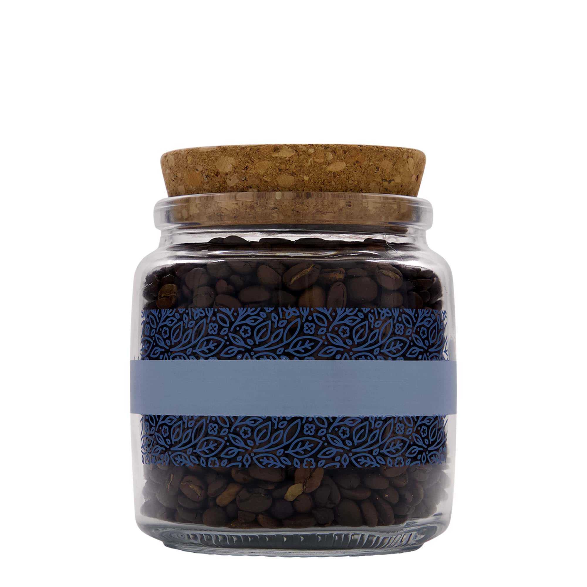 750 ml kamštinis stiklas „Giara“, motyvas: Naturalmente blu, burna: kamštis